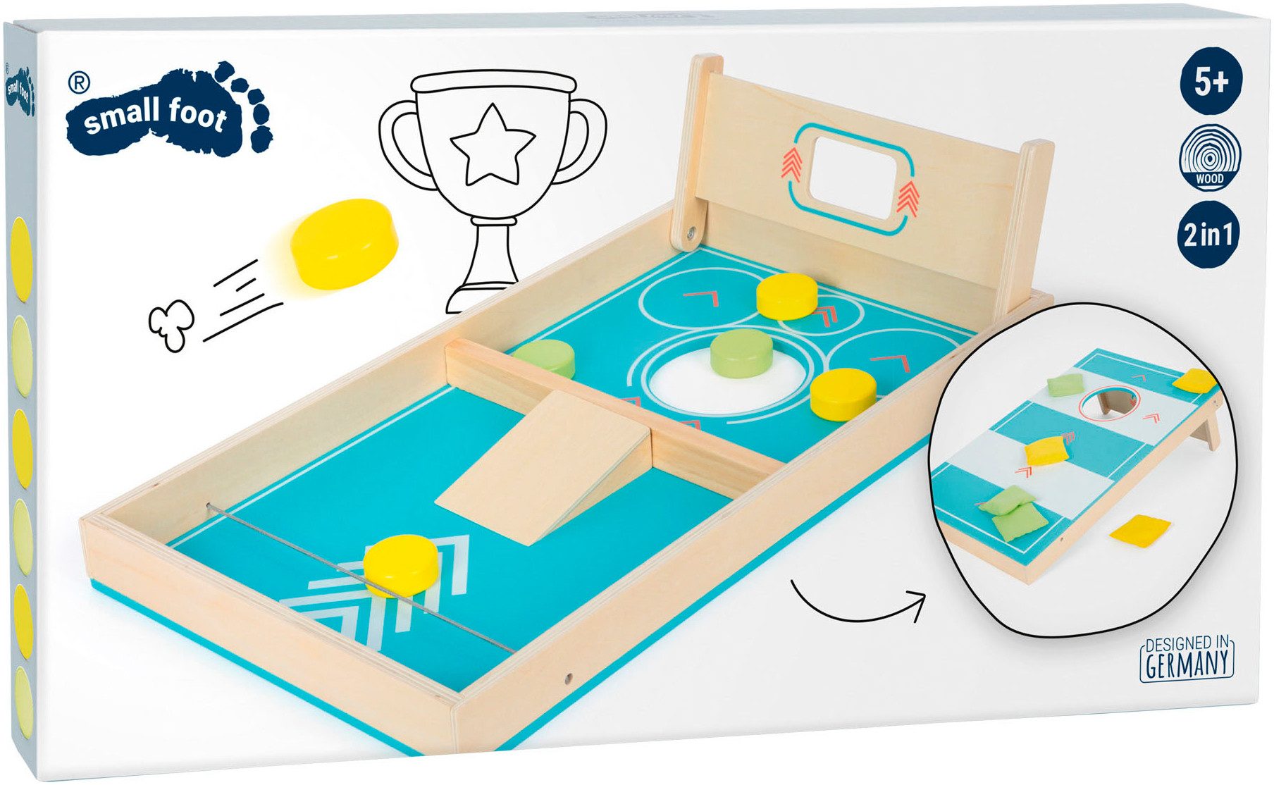 Small Foot Spiel Cornhole und Sling Puck Spiel, Active, Kinderspiel