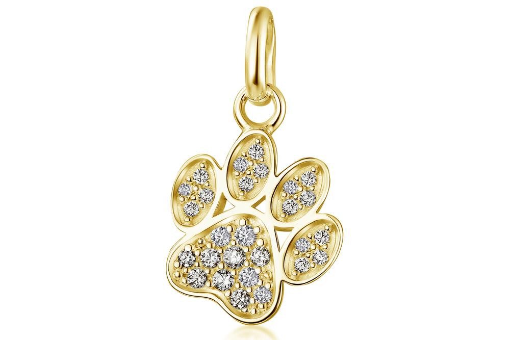 Silberkettenstore Kettenanhänger Anhänger Pfote, SJR - 333 Gold günstig online kaufen
