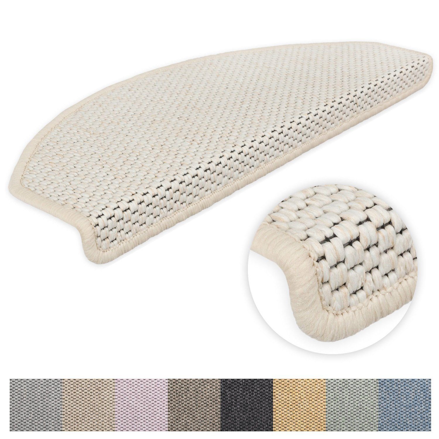 Metzker® Stufenmatte Stufenmatten Göteborg Halbrund Hellbeige 15 Stück, hal günstig online kaufen
