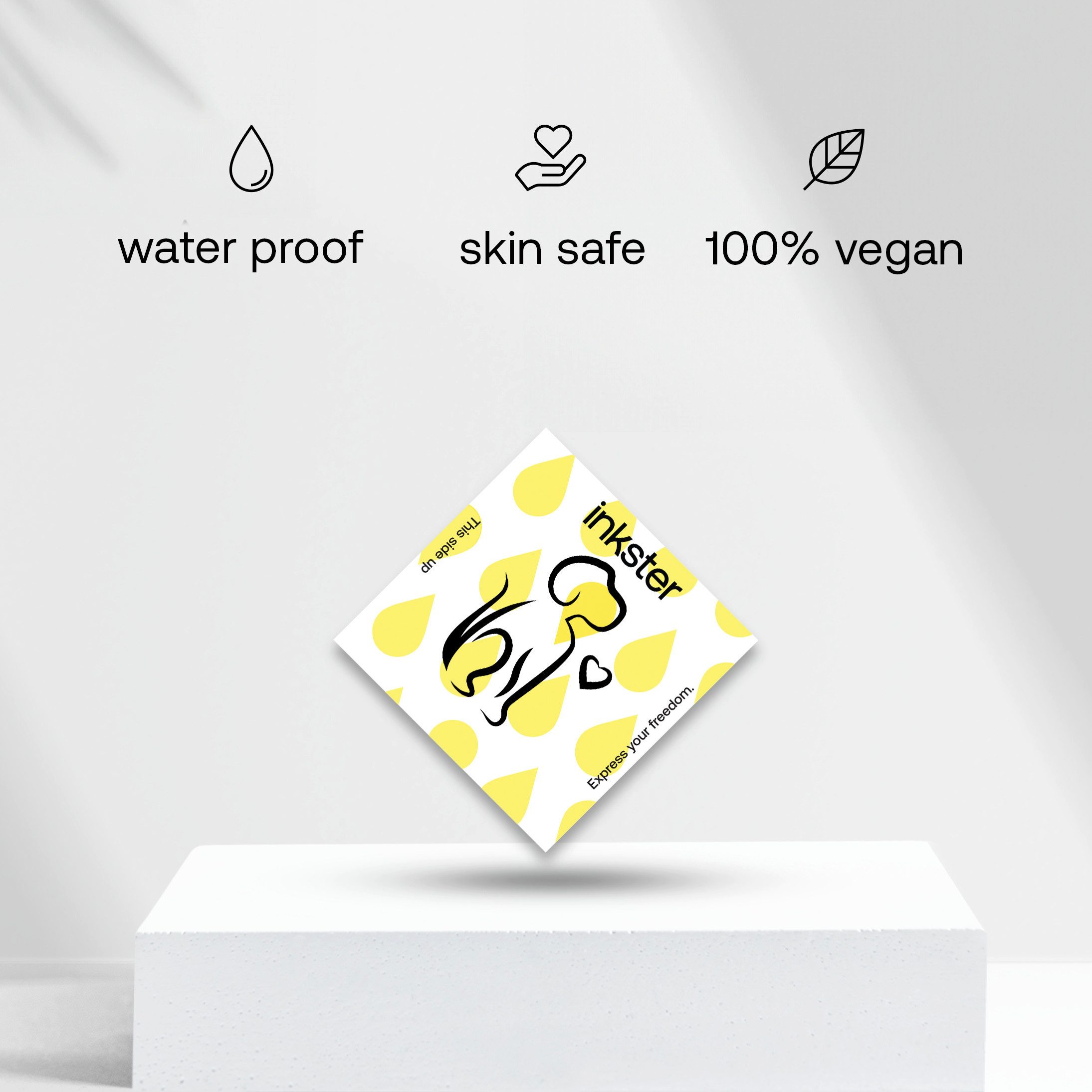 Inkster Schmuck-Tattoo Sitzender Hund, wasserfestes temporäres Tattoo, 2 Wochen Halt