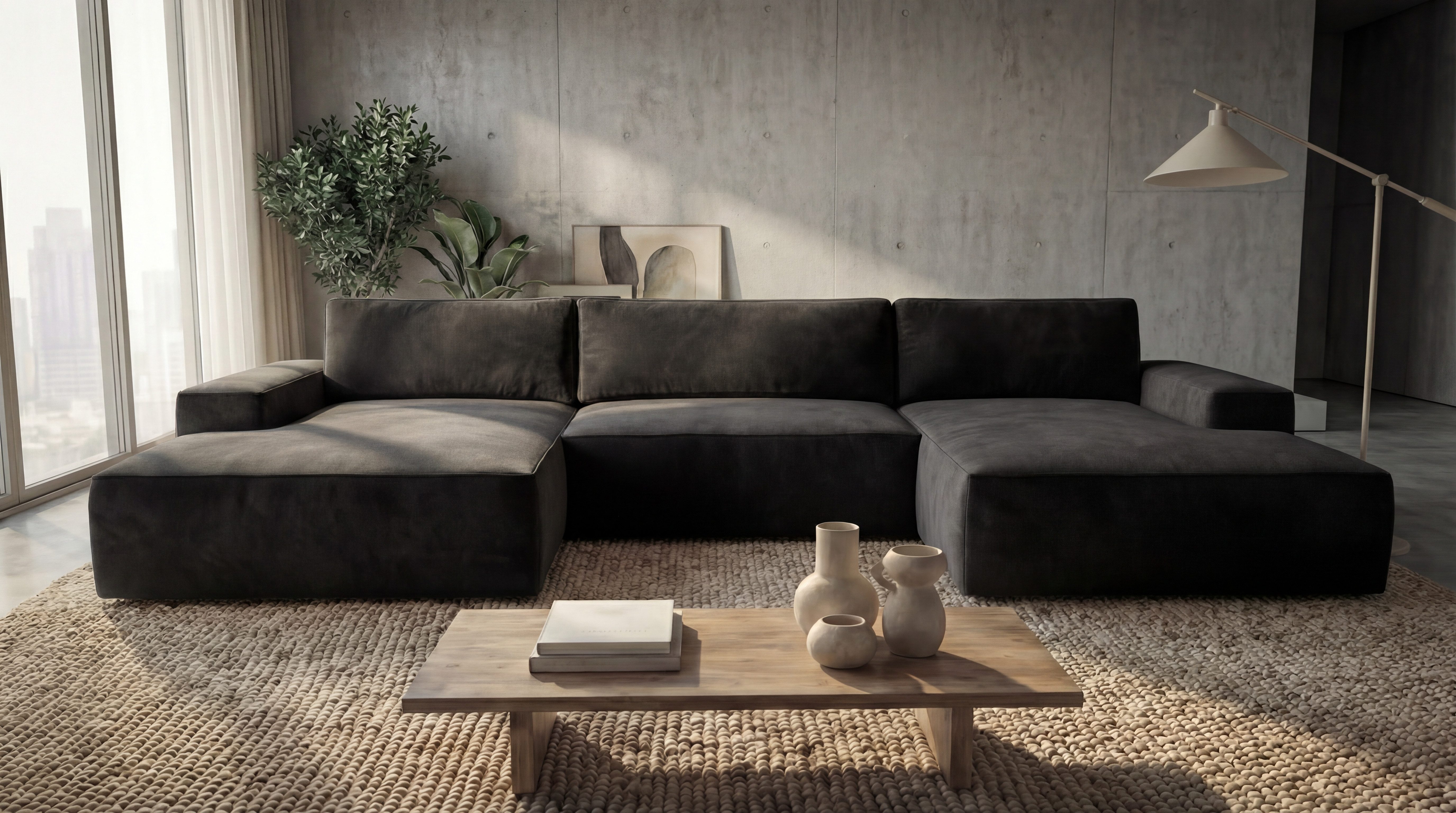 A&J MöbelLand GmbH Ecksofa EINAR mit Schlaffunktion, Bonellfederkern und Be günstig online kaufen