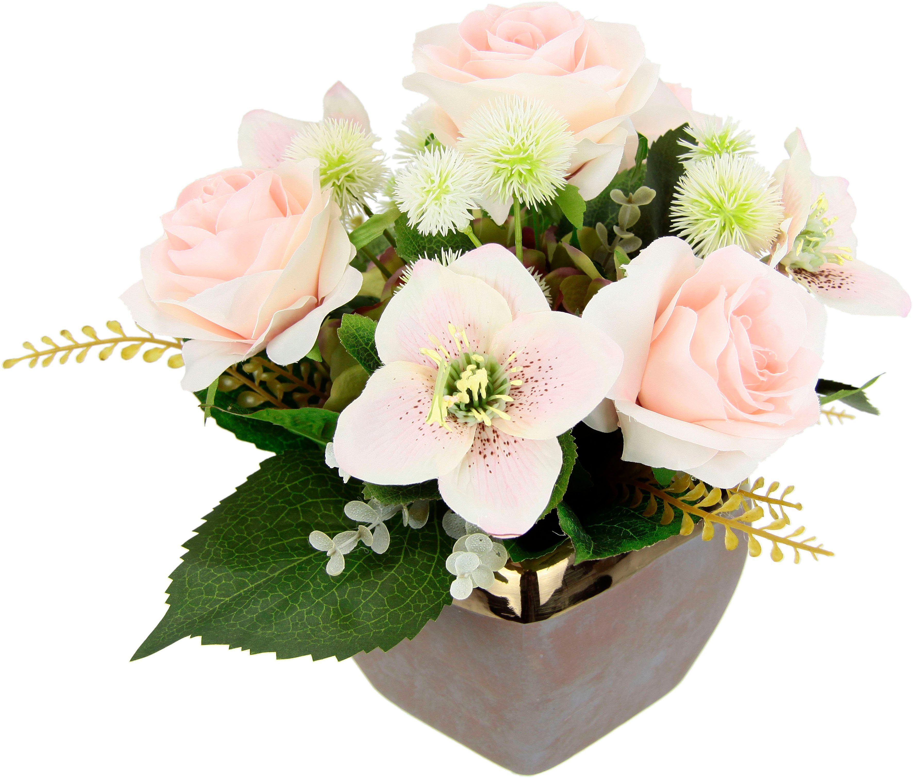 Kunstpflanze Rosen/Christrose/Hortensie, I.GE.A., Höhe 30 cm günstig online kaufen