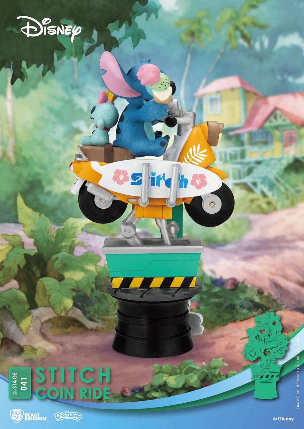 Beast Kingdom Toys Merchandise-Figur Disney D-Stage PVC Diorama Stitch Coin Ride 16 cm