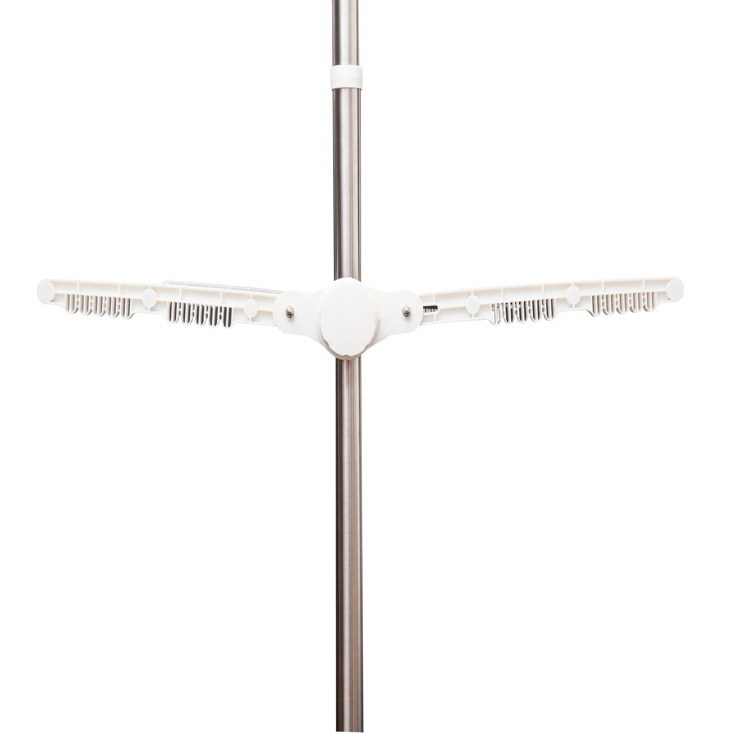 Edelstahl, mit rostfrei, HOMCOM höhenverstellbar Turmwäschetrockner klappbaren Silber, 4 Ebenen, Rollen, Wäscheständer
