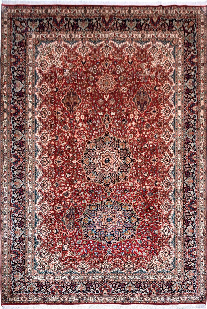 Seidenteppich KASHAN N-160 von KAYOOM - in königlichem Rot