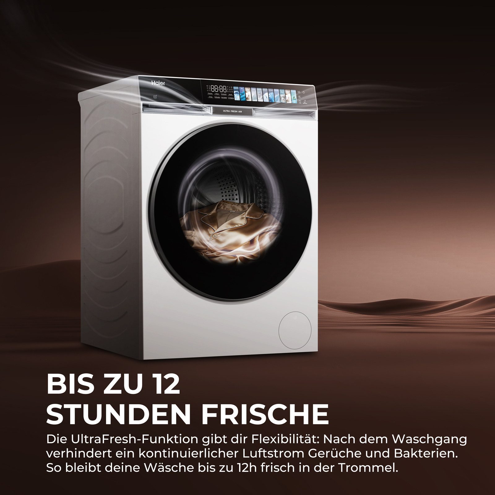 Haier Waschtrockner G9 Serie HWD80-BP14687TU1, 8 kg, 5 kg, 1400 U/min, UltraFresh & UltraSense – Bild 4 von 5