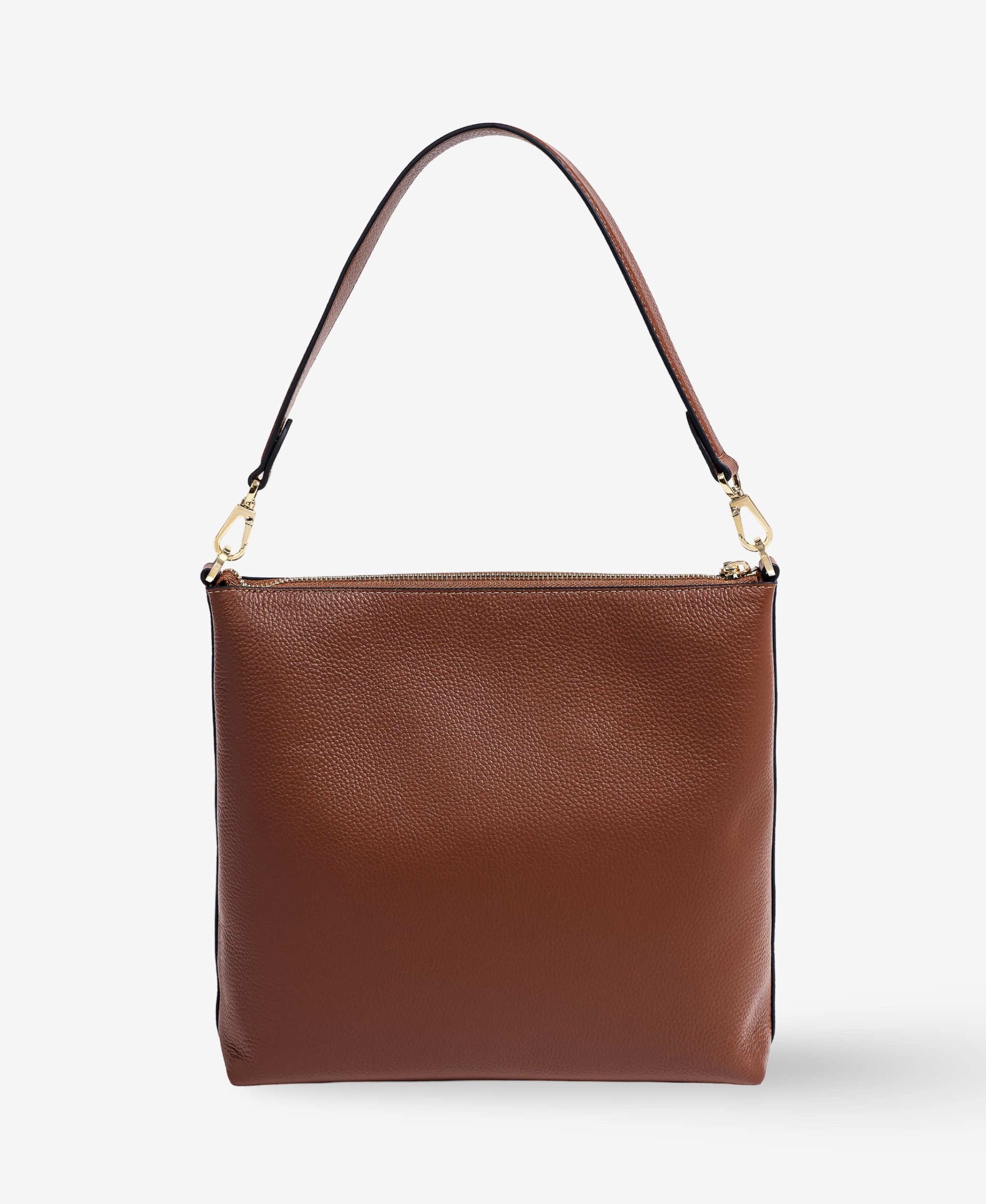 GLAMIRA Handtasche UrbanSphere Braune Schultertasche (1-tlg), echt Leder, mit geräumigem Hauptfach