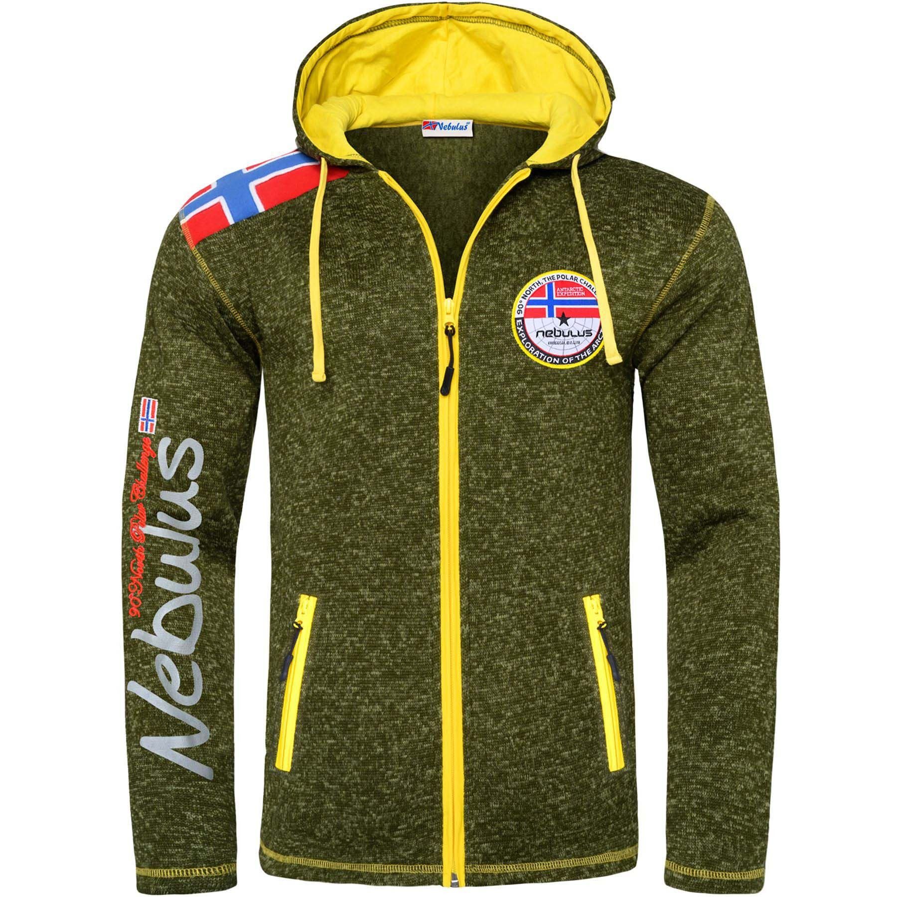 Fleecejacke NORSKA, P4649 - Herren, grün meliert, S
