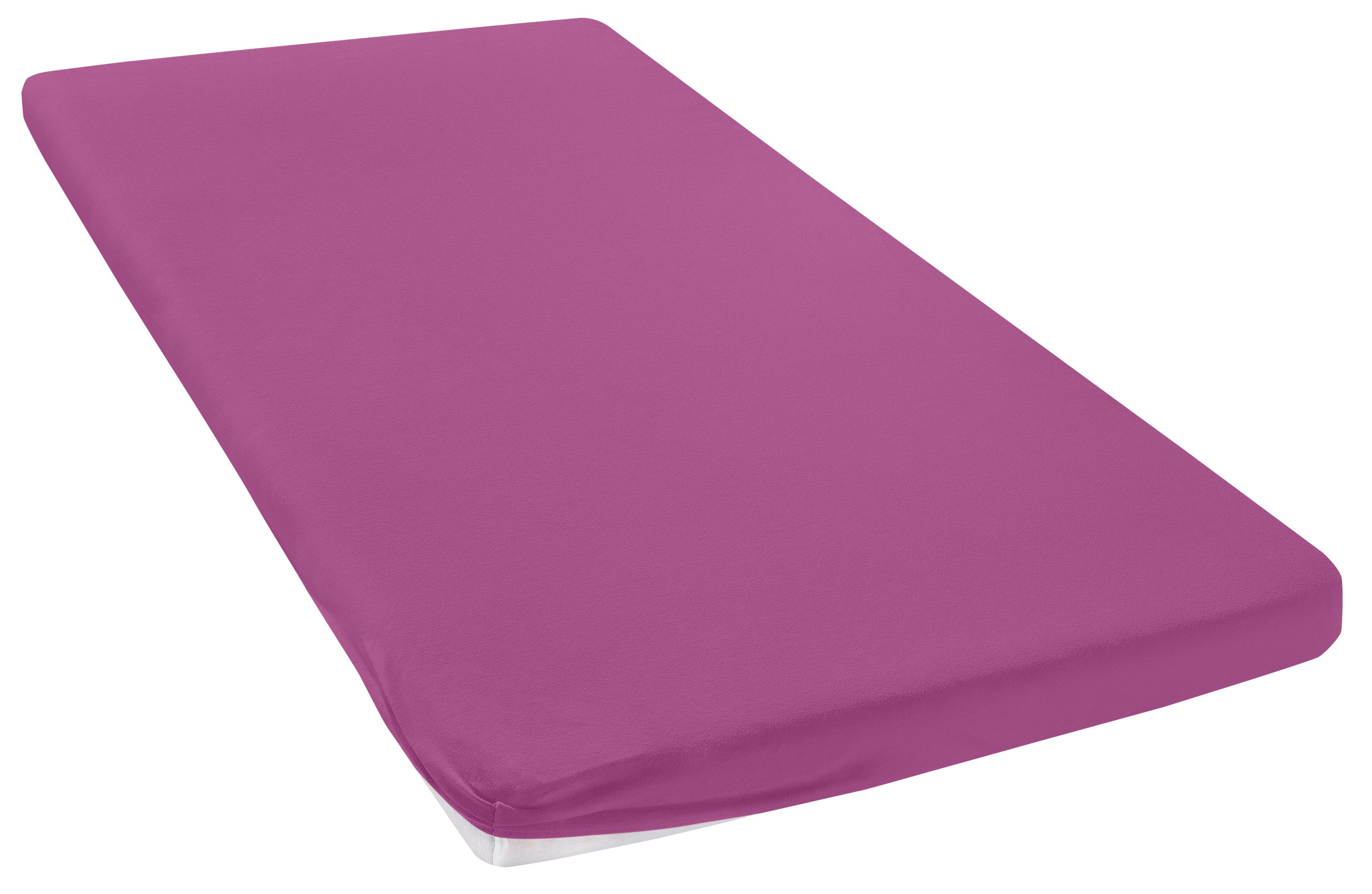 OTTO home Spannbettlaken Topper Basic, in Gr. 90x200, 140x200 oder 180x200 cm, Baumwoll-Jersey, Gummizug: rundum, (1 Stück), Baumwolle, Matratzen bis 8 cm Höhe, Bettlaken, Spannbetttuch, Laken