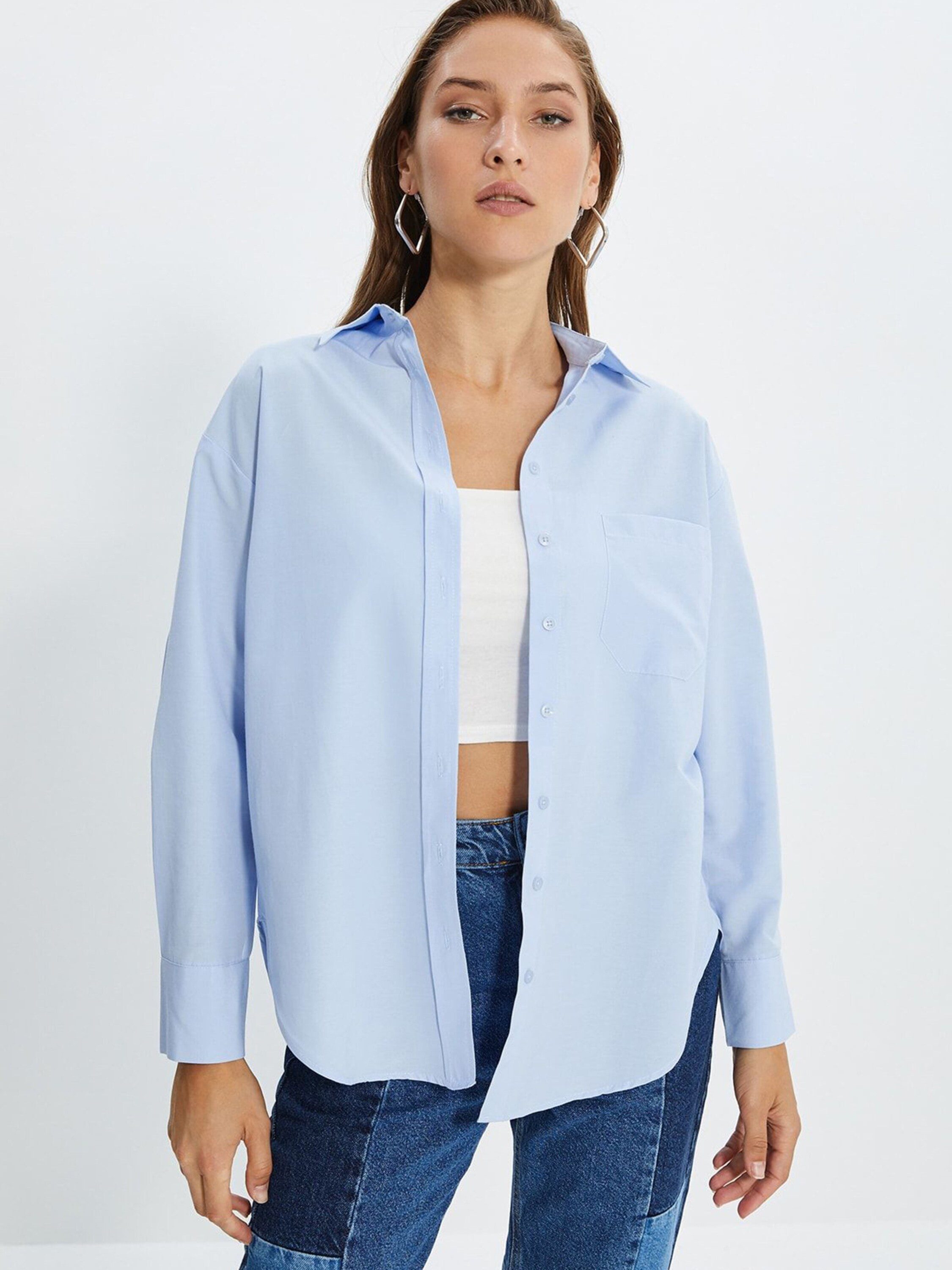 Trendyol Langarmbluse (1-tlg) Plain/ohne Details