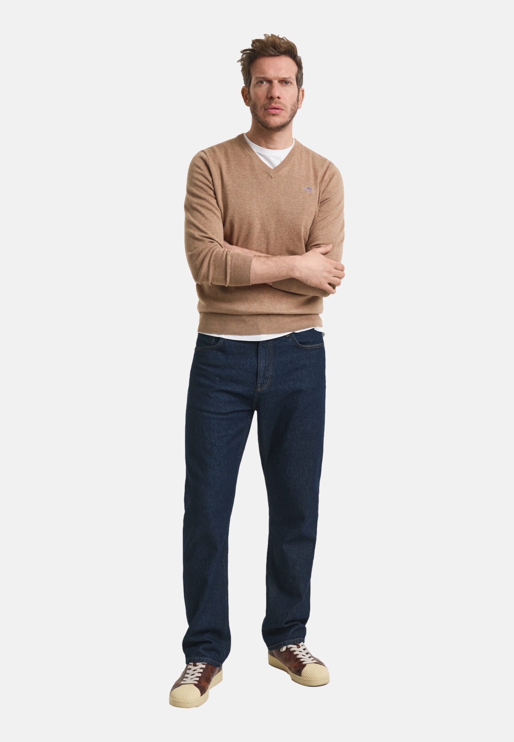 Gant Strickpullover Pullover Classic Strickpullover V-Neck (1-tlg) günstig online kaufen