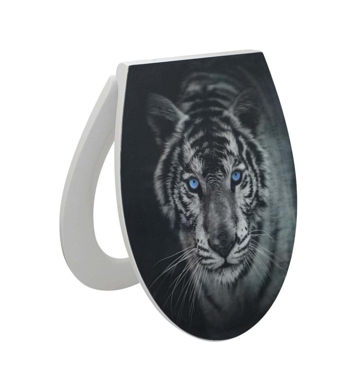 Primaster WC-Sitz Primaster WC-Sitz mit Absenkautomatik Tiger 3D, Abnehmbar Absenkautomatik Kunststoffscharniere