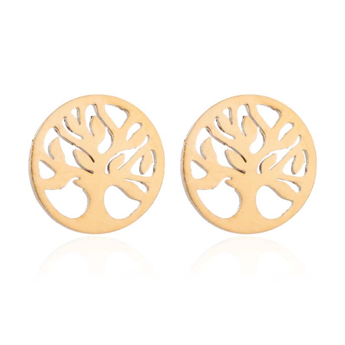 KARMA Paar Ohrstecker Lebensbaum Roségold Schwarz günstig online kaufen