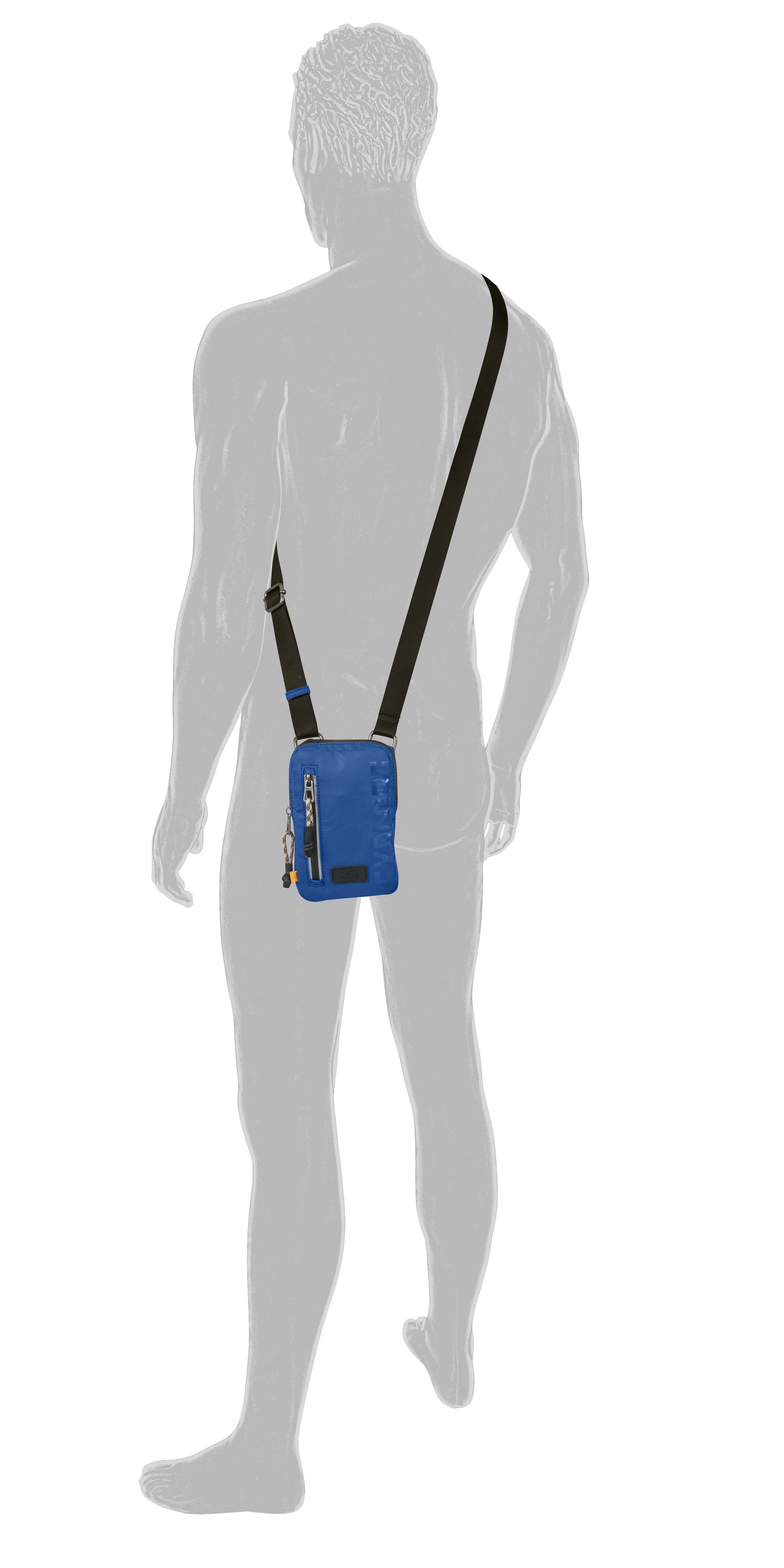 camel active Handytasche Explore, wasserabweisendes recyceltes Nylon und reflektierende Reißverschlüsse