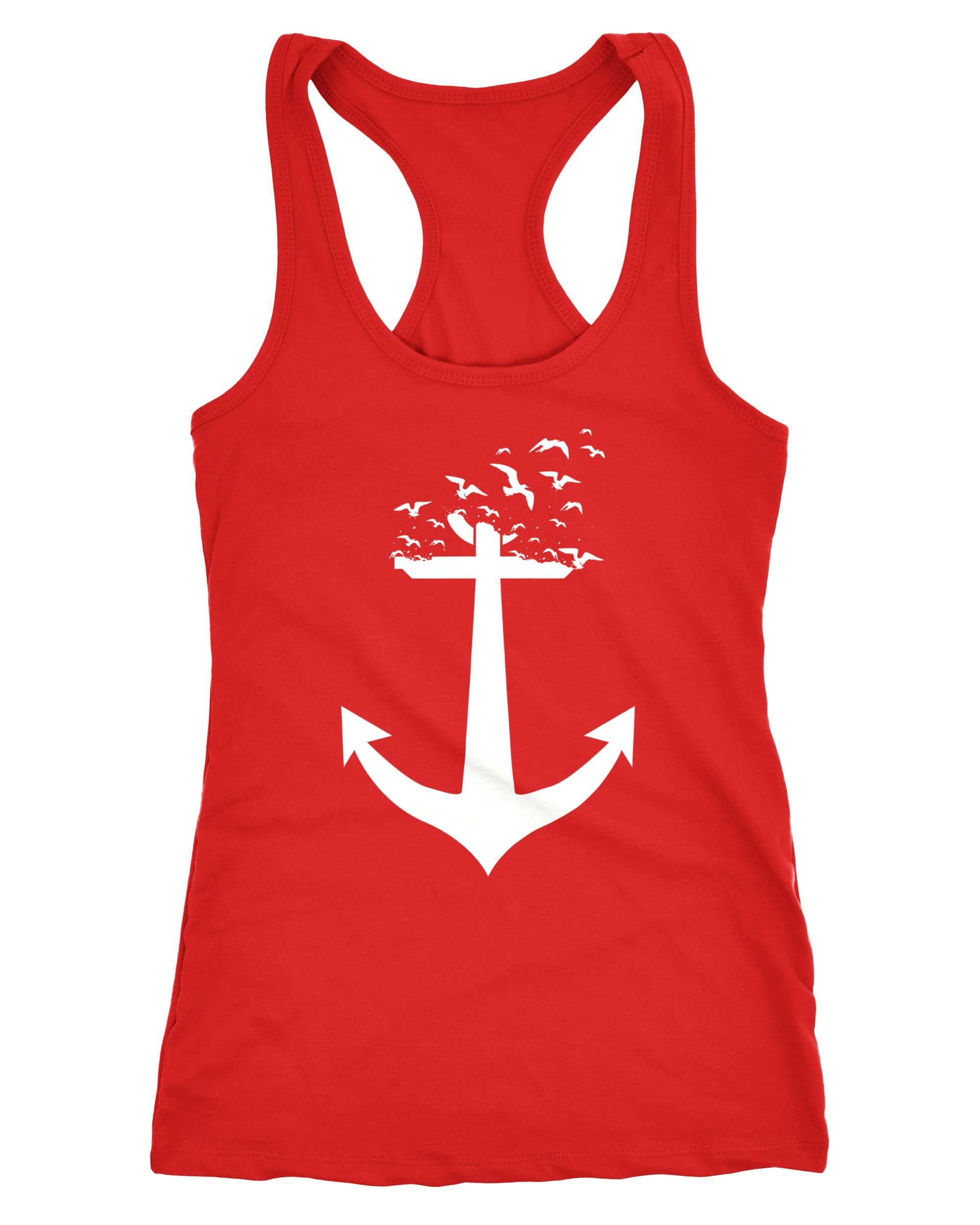 Neverless Tanktop Damen Tank-Top Anker Vögel günstig online kaufen