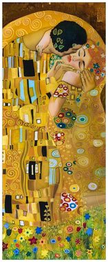 Wallario Acrylglasbild, Der Kuss von Klimt, in verschiedenen Ausführungen