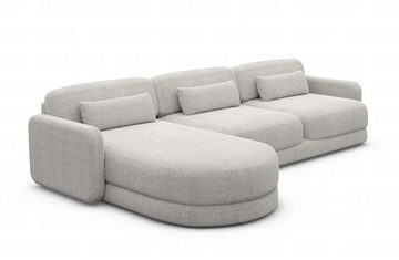 Sofa Dreams Ecksofa Stoff Sofa Eck Couch Polster Stoffsofa Modern Valencia L Form kurz, Loungesofa