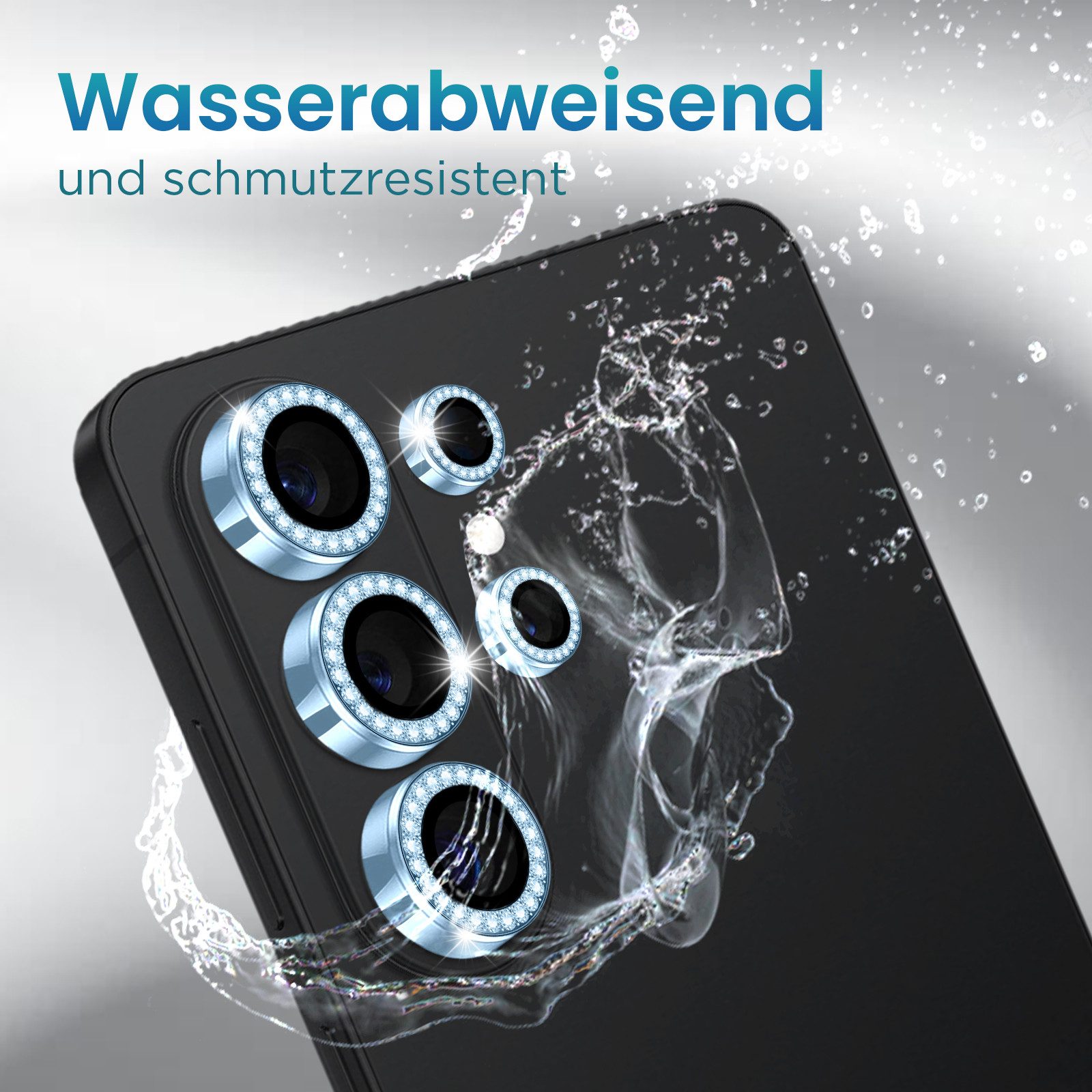 Tec-Expert Kameraschutzglas 9H Glas Set Sierra-Blau Schmuckstein für Samsung Galaxy S26 Ultra für Samsung Galaxy S26 Ultra, Linsenschutzglas Set, 1 Stück, Kamer – Bild 5 von 5