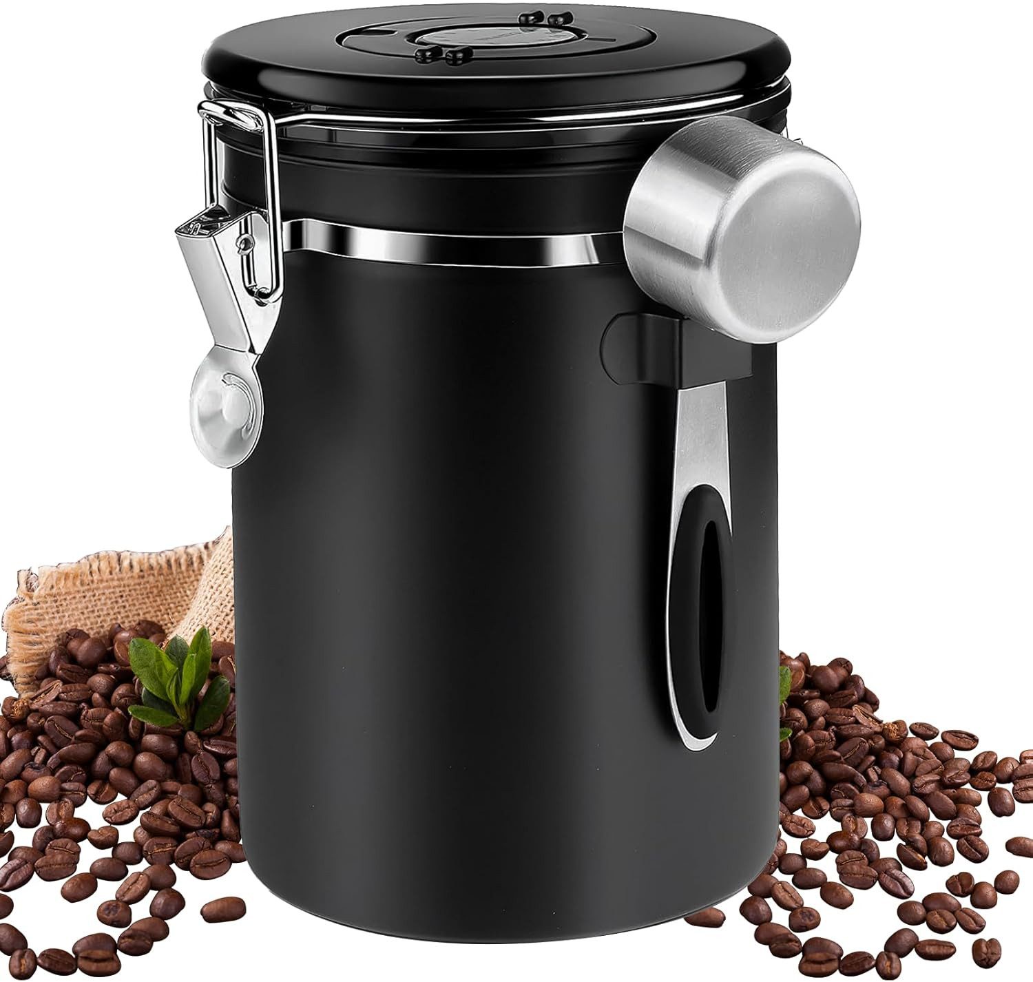 Kaffeedose Kaffeedose Luftdicht Edelstahl Behälter 2800ML Kaffeebohnen