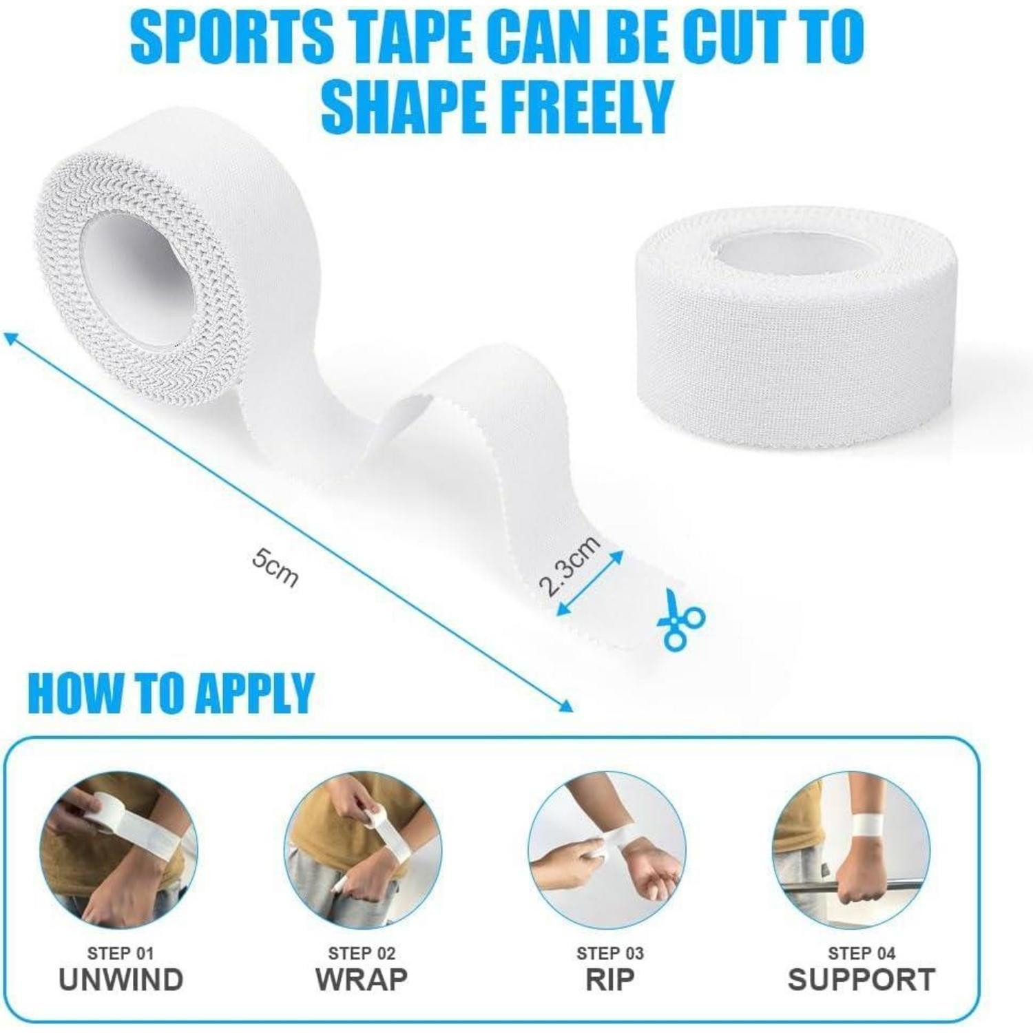 LuxusKollektion Kinesiologie-Tape 6 Rollen Kinesiologie Tape wasserfest 5m Hautfreundlich Therapy-Tape