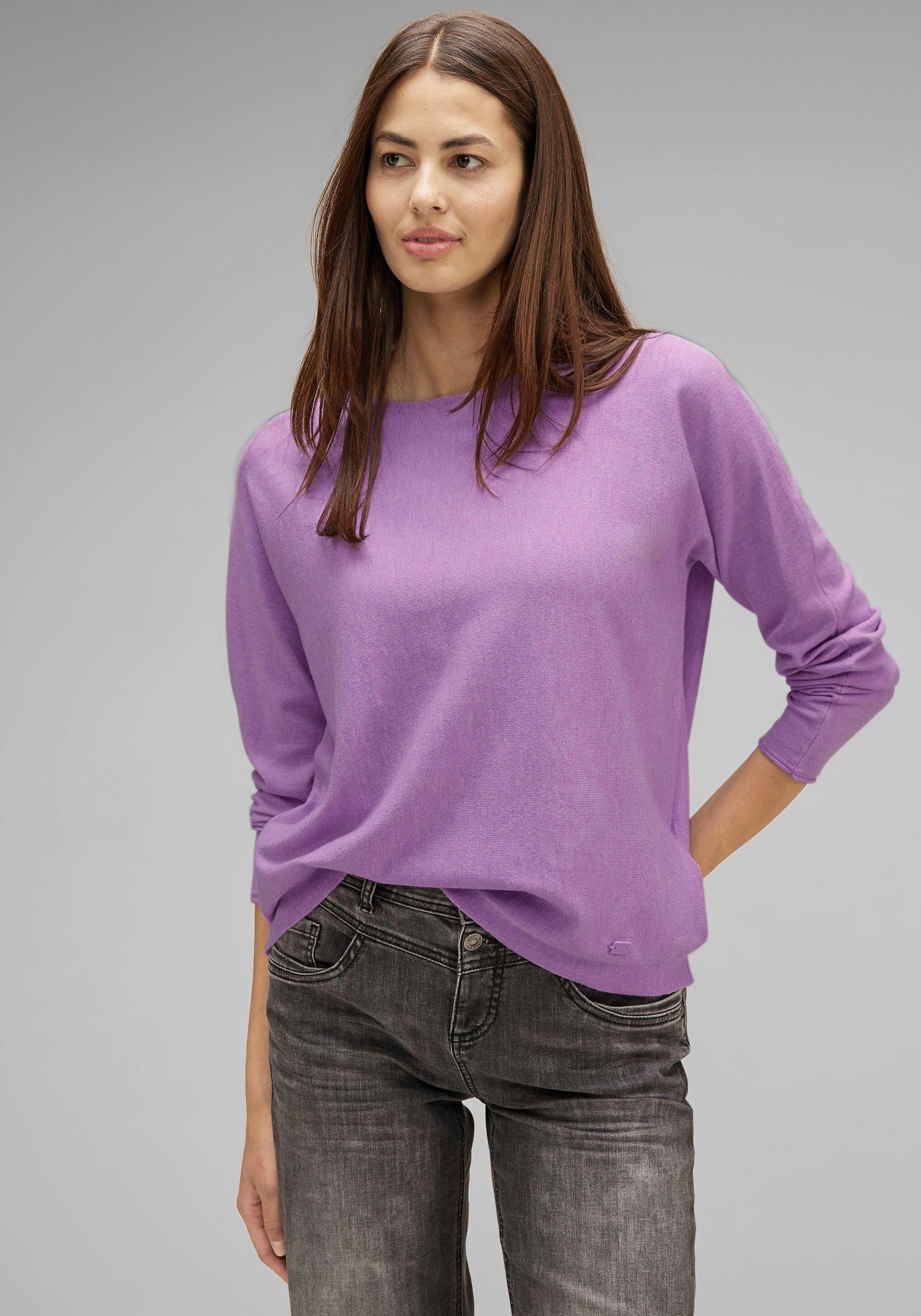 STREET ONE in Strickpullover Unifarbe lilac pure