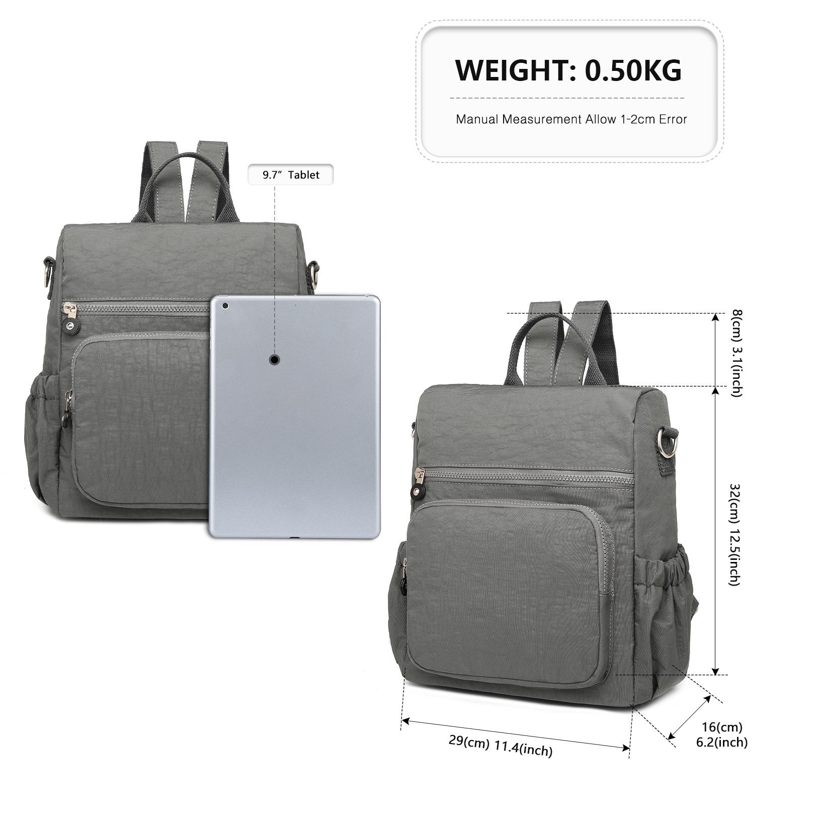KONO Rucksack Vintage Schulter-Rucksack für Damen günstig online kaufen