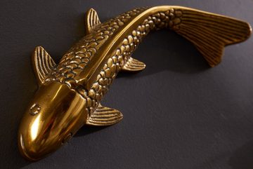 riess-ambiente Wanddekoobjekt KOI 28cm gold (Set, 3 St), Fische · Skulptur · Metall · Wanddekoration · Asiatisch · Maritim