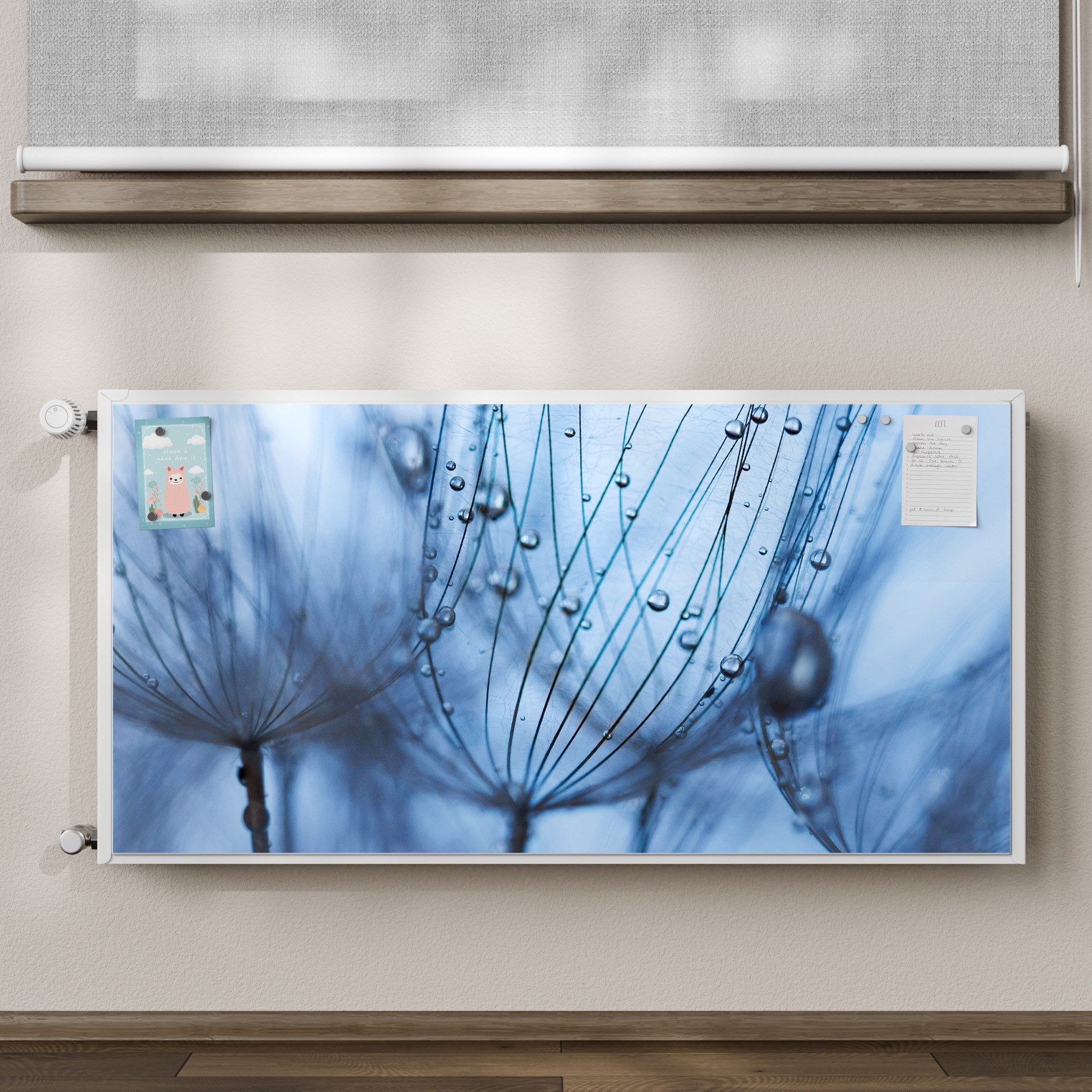 DEQORI Magnetfolie 'Pusteblumenperlen', beschreibbar Heizung Magnetmatte magnetisch Magnetfolie