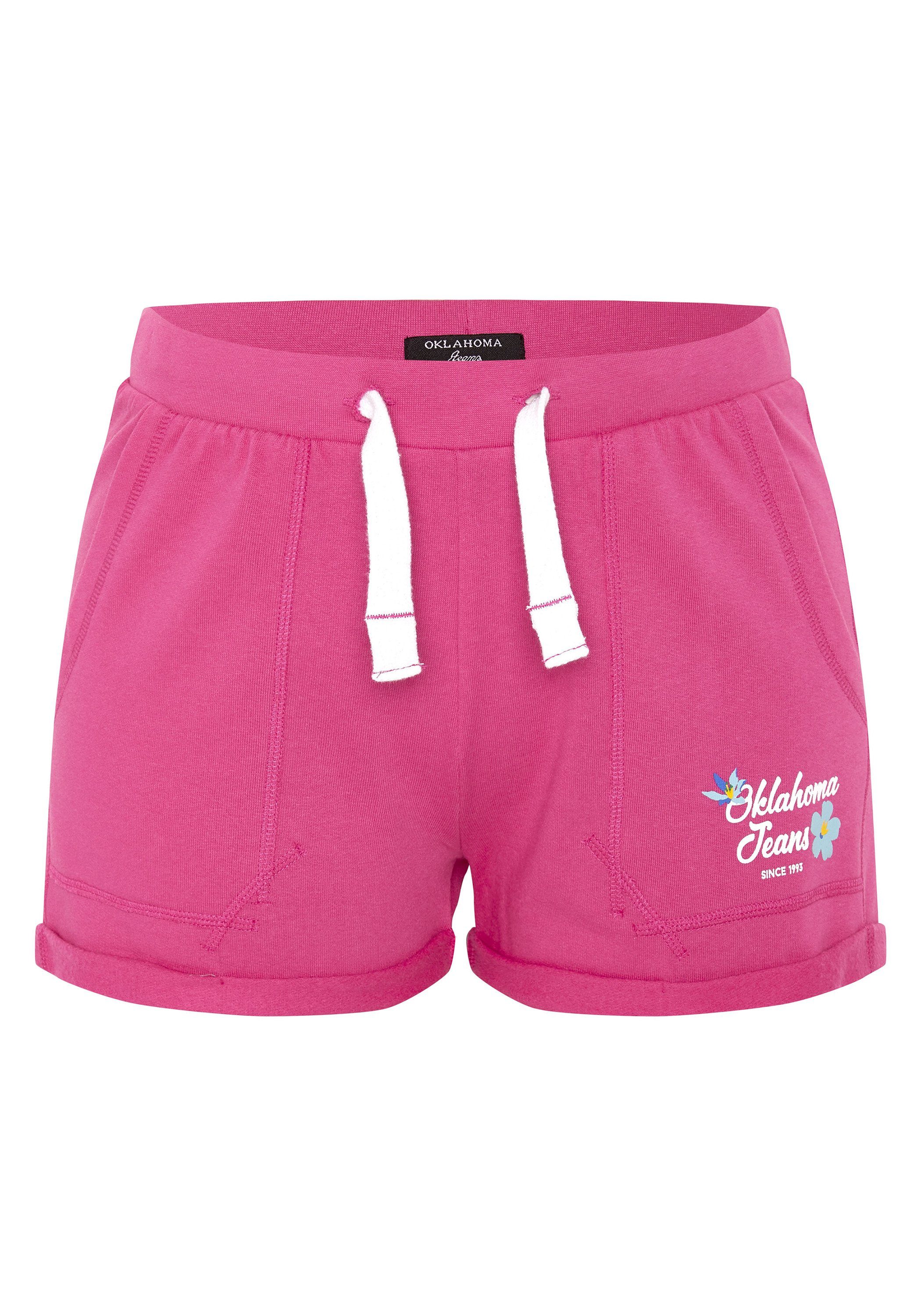 Jeans Magenta softer 17-2036 Sweatshorts Baumwollmischung Oklahoma aus