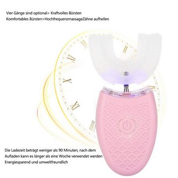 Gontence Ultraschallzahnbürste U-förmige elektrische Schallzahnbürste Erwachsen Automatisch Reinigung, Zahnbürste Mundpflege-Werkzeug