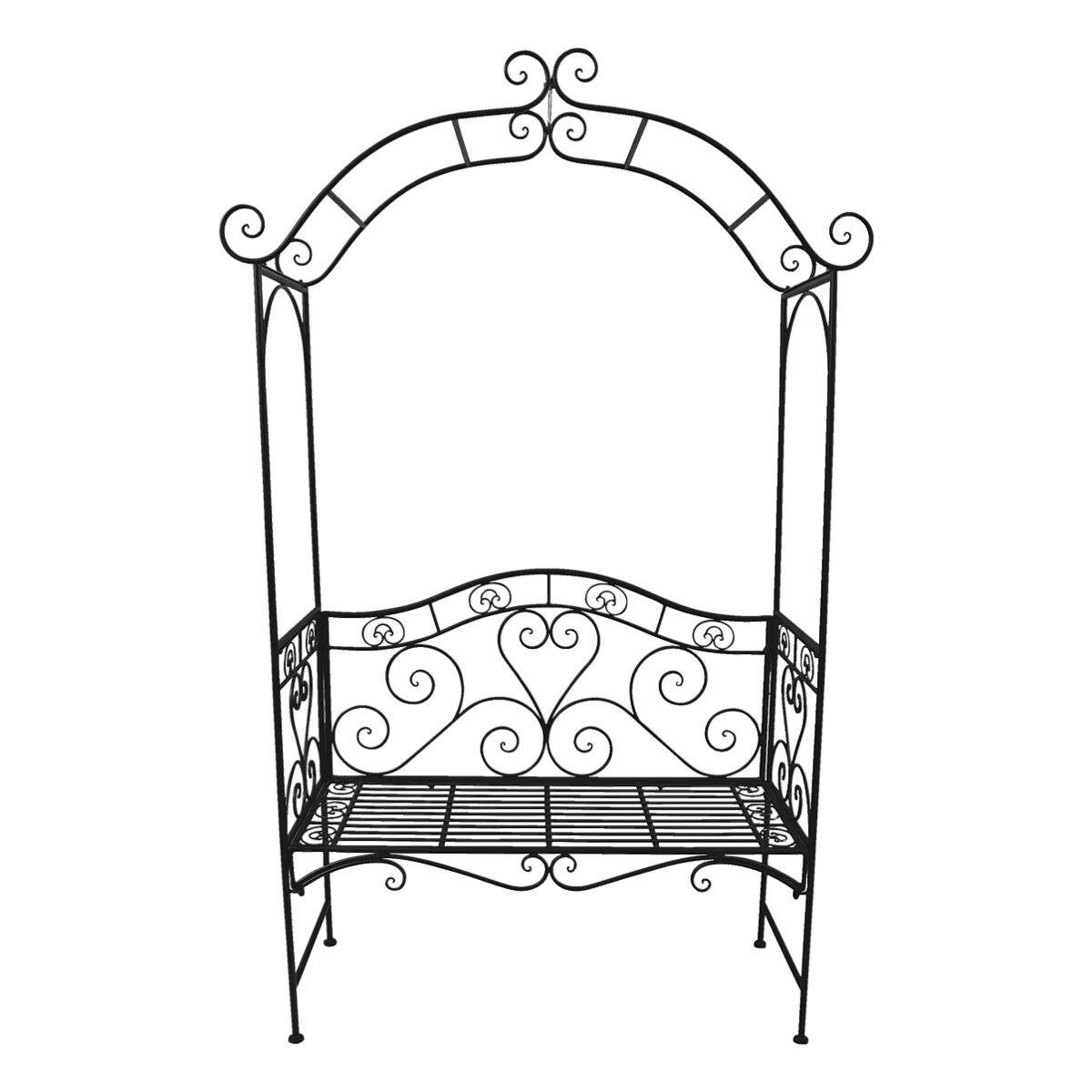 Garden Pleasure Gartenbank Colima, mit Rosenbogen und romantischen Zierelementen