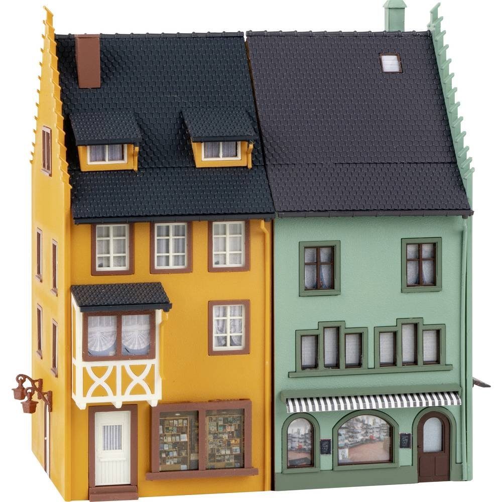 Modelleisenbahn-Gebäude H0 2 Reihenendhäuser Kleinstadt