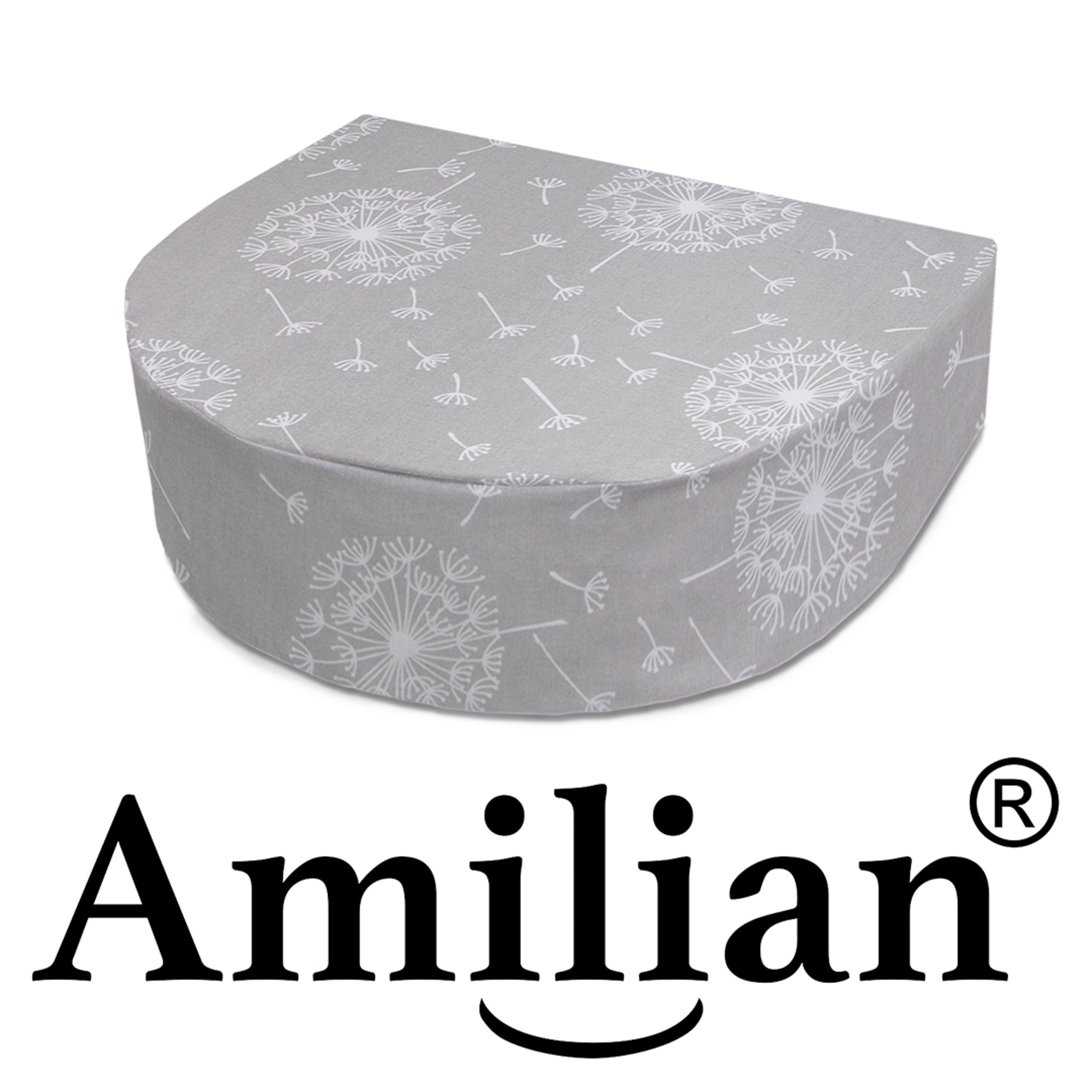 Amilian 100% Kopfkissen; Nackenkissen Baumwolle Seitenschläfer, Pillow; Beinkissen; Sitzkissen; Grau Stillkissen; Kissen; Amilian Pusteblume Sitzkissen Sitzerhöhung; Erwachsene; Sitzkeilkissen; Bezug Rückenstützkissen; für Kinder; Keilkissen;