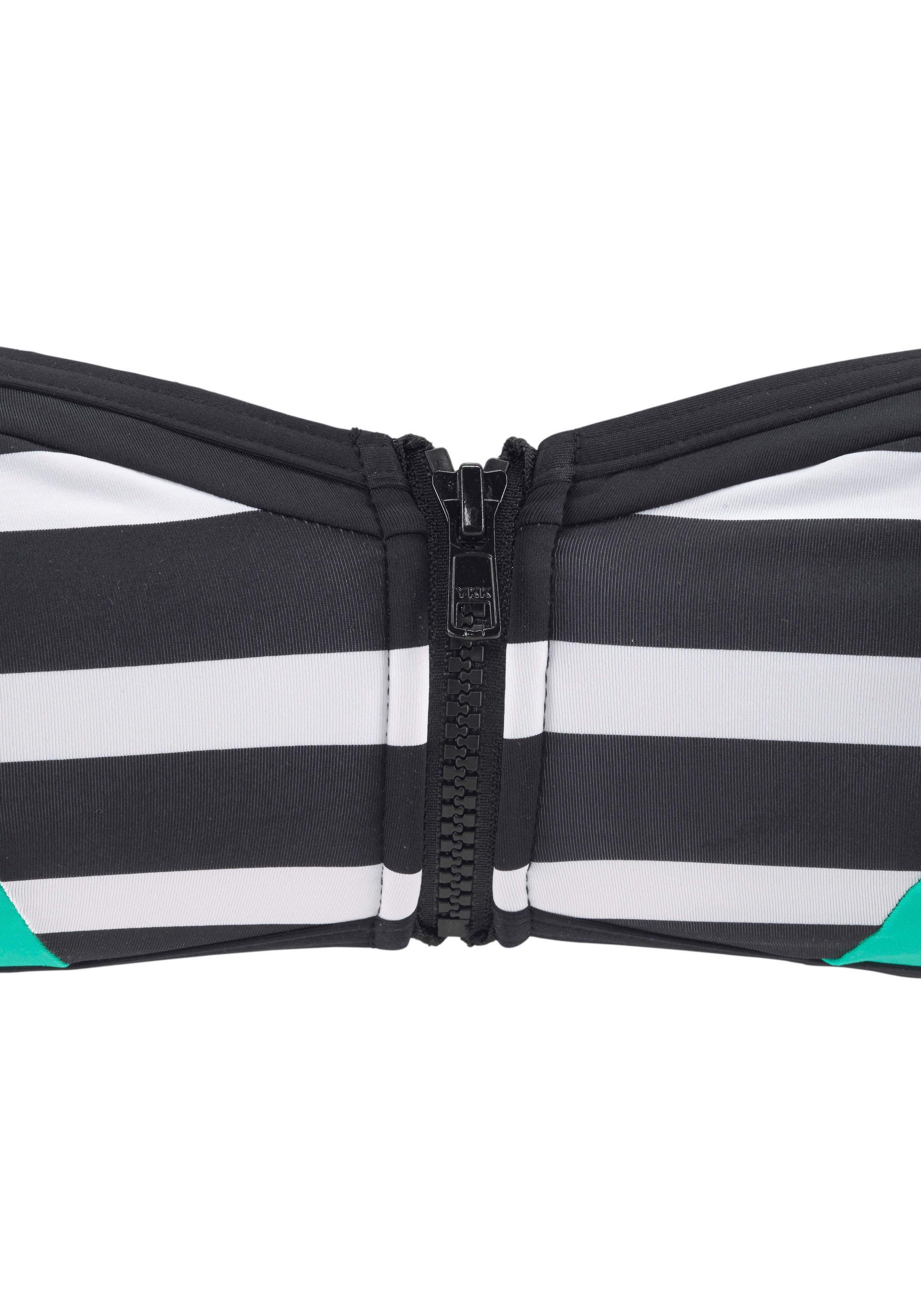 KangaROOS Bandeau-Bikini-Top Anita, mit Reißverschluss zwischen den Cups
