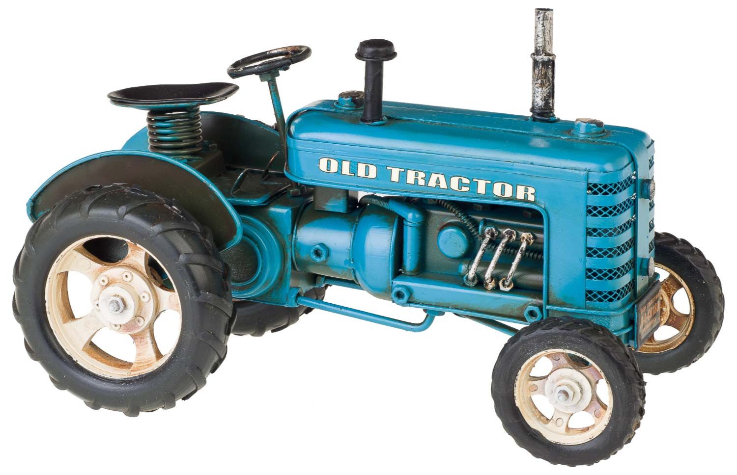 Aubaho Dekoobjekt Modelltraktor 26cm Traktor Trekker Modell Auto Metall Nostalgie Antik-