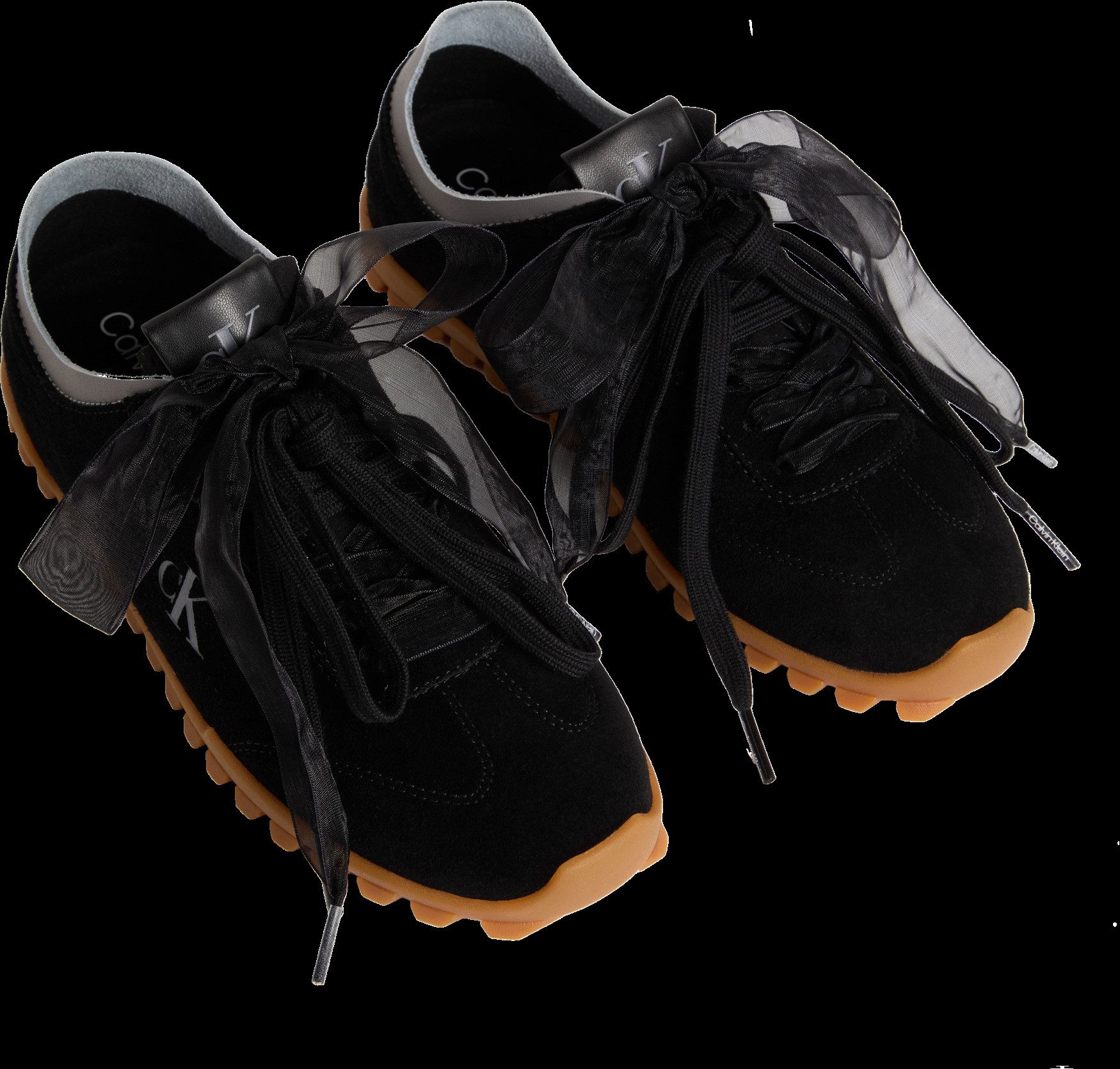 Calvin Klein LOW PROFILE RUN MG SUE DB LACES Sneaker Freizeitsneaker, Halbschuh, Schnürschuh mit Profilsohle