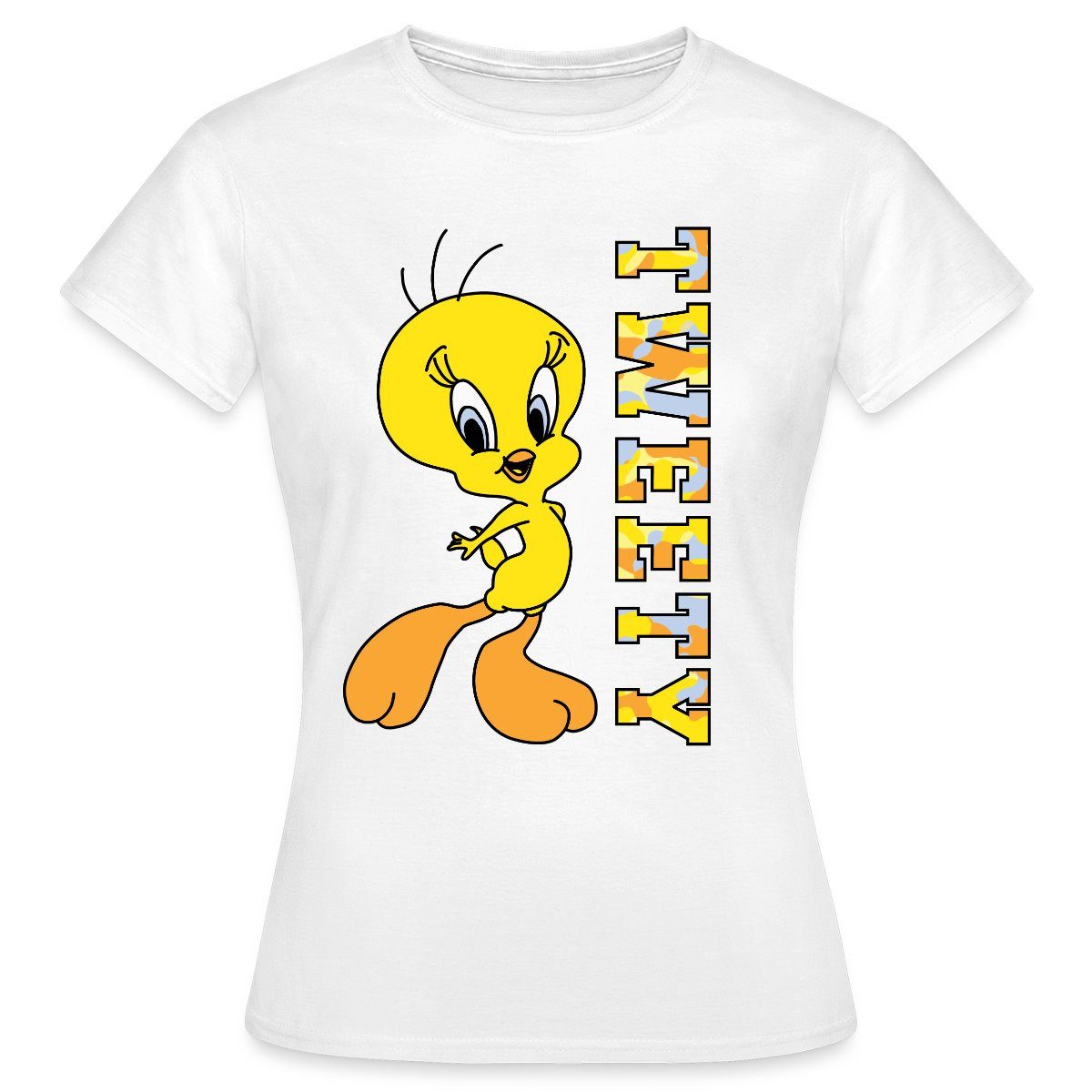 Spreadshirt T-Shirt Looney Tunes Tweety Camouflage günstig online kaufen
