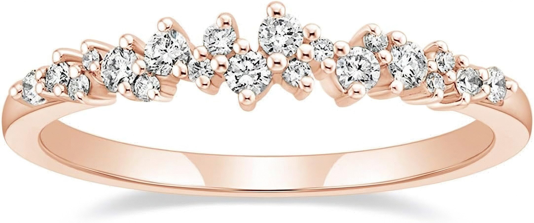 Jumpeak Diamantring Damen 585 Echtguldring, Verlobungsring, Manifestring,wedding ring, d/e, vvs/vs, Geschenke für Schwestern, Geschenke für Tochtern