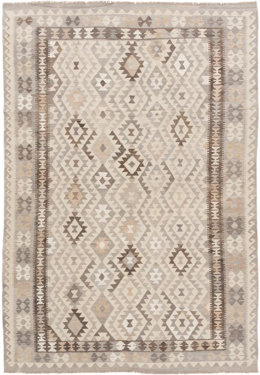 Nain Handgewebter Höhe: Moderner Afghan Orientteppich, 3 Orientteppich Trading, Kelim Heritage 206x293 mm rechteckig,