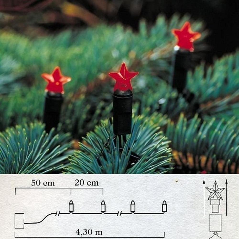 20er LED-Lichterkette rot Sterne KONSTSMIDE 1093-550 LED Lichterkette
