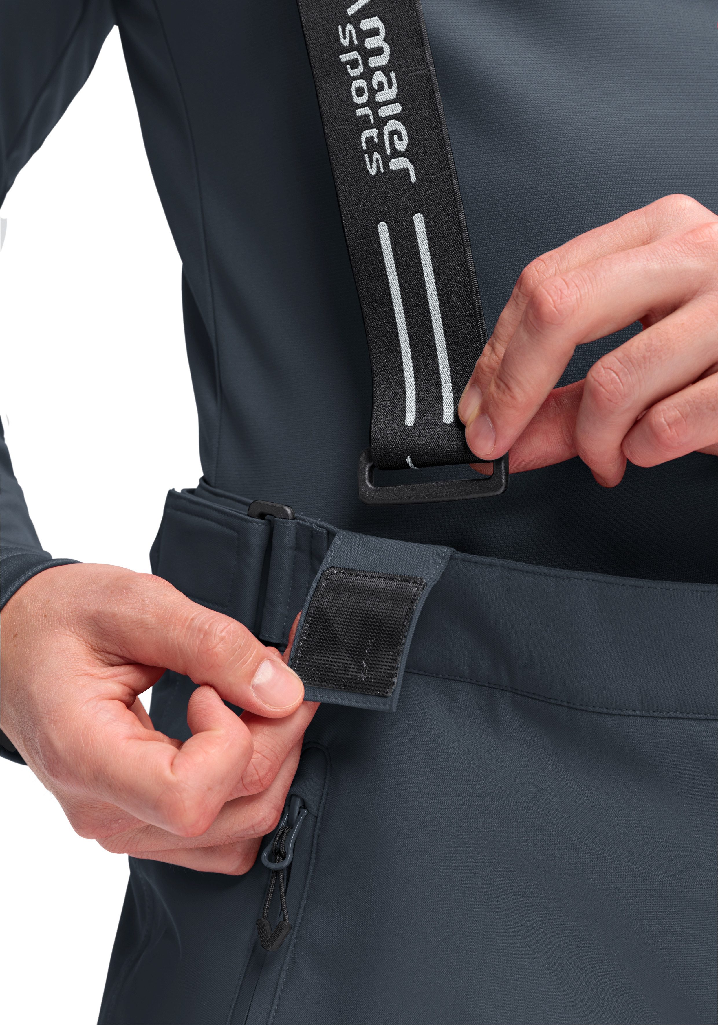 Maier Sports Skihose Anton 2.1 Herren Schneehose mit Hosenträgern, wind/wasserdicht, Regular Fit