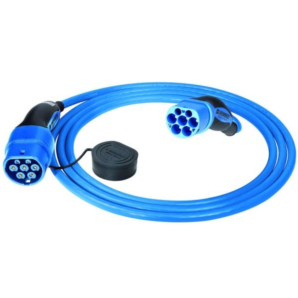 Elektroauto-Ladegerät - 3 Mennekes 20A Typ 2 Ladekabel - Meter 1PH blau/schwarz - 7,5 Mode