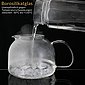 monzana Teekanne, Glas 1,5 L mit Stövchen Set herausnehmbarer Siebeinsatz Edelstahl spülmaschinengeeignet Teebereiter Glaskanne, Bild 7