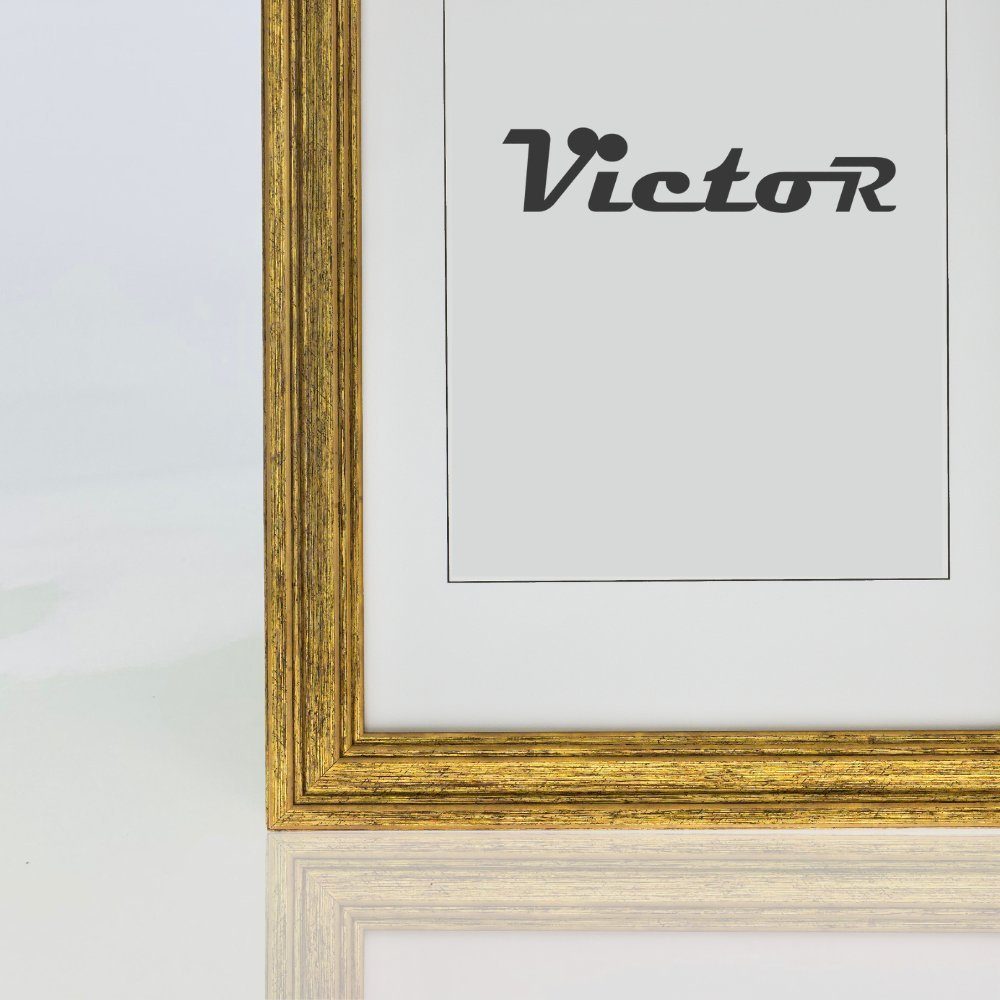 Rahmen cm, Goya, Kunststoff 3er Leiste: 19x31mm, Victor Set (Zenith) in Bilderrahmen gold, 21x30