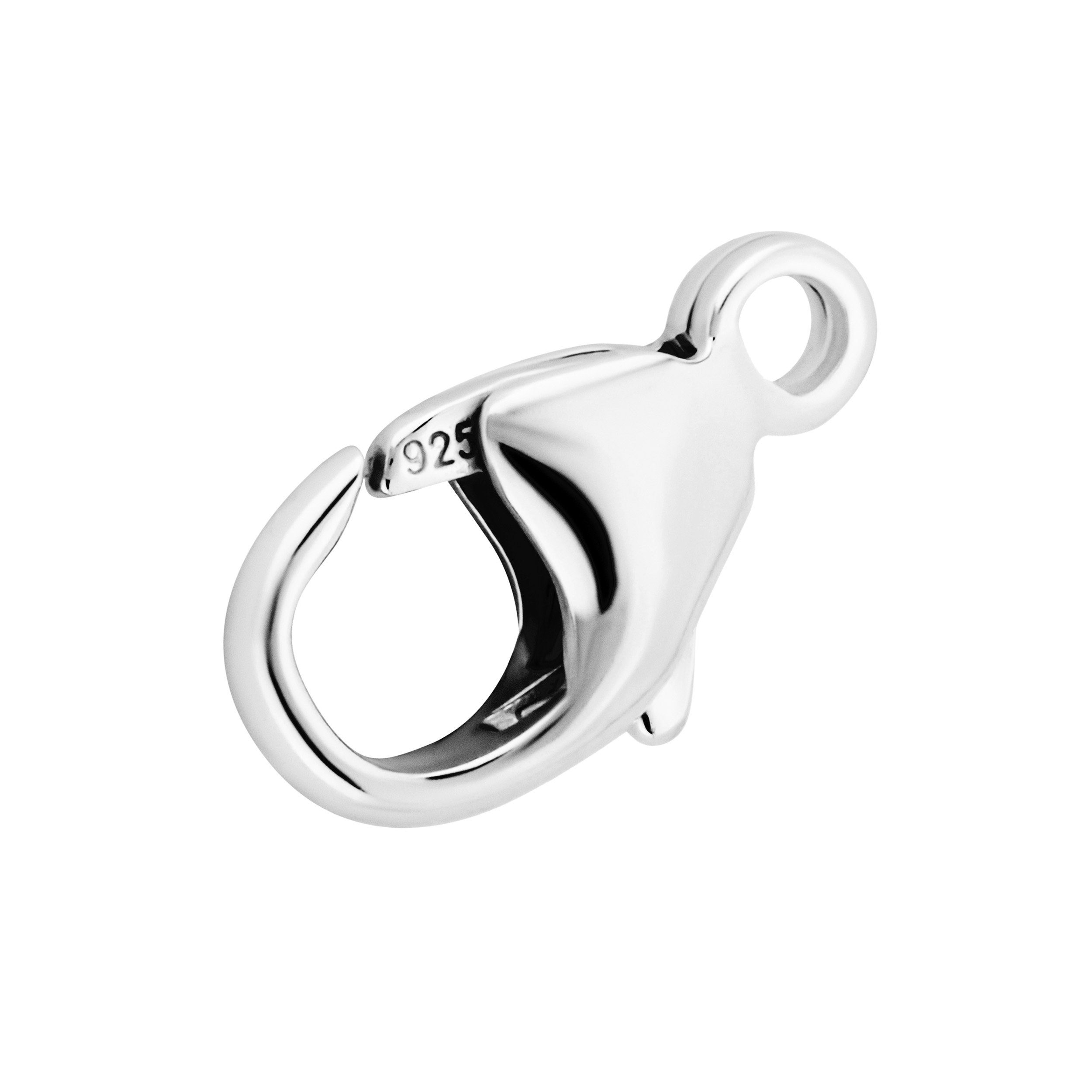 NKlaus Verschlussklammer 1x Kettenverschluss Karabiner 925 Silber Ersatzverschluss 15mm für Sil