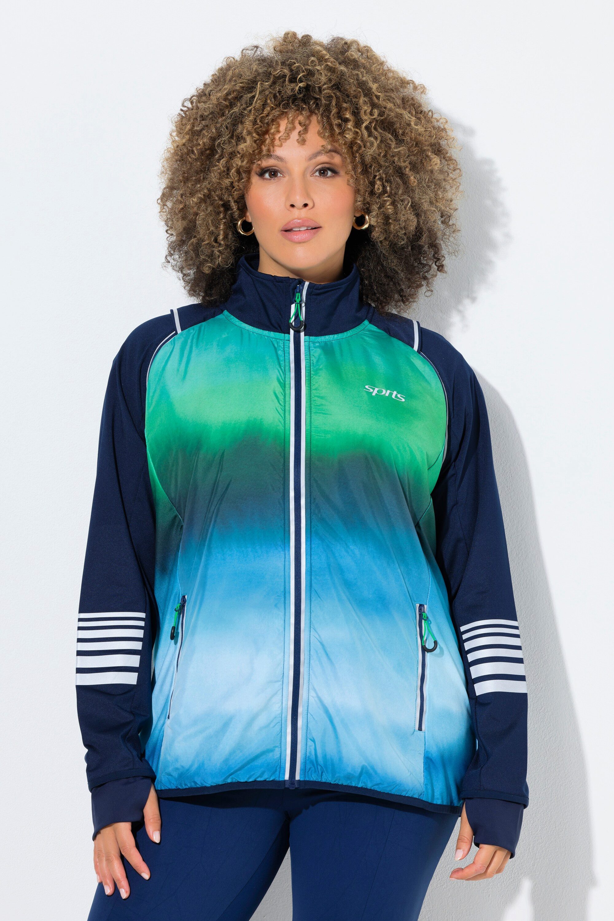 Ulla Popken Sweatjacke 2-in-1-Funktionsjacke Powerstretch
