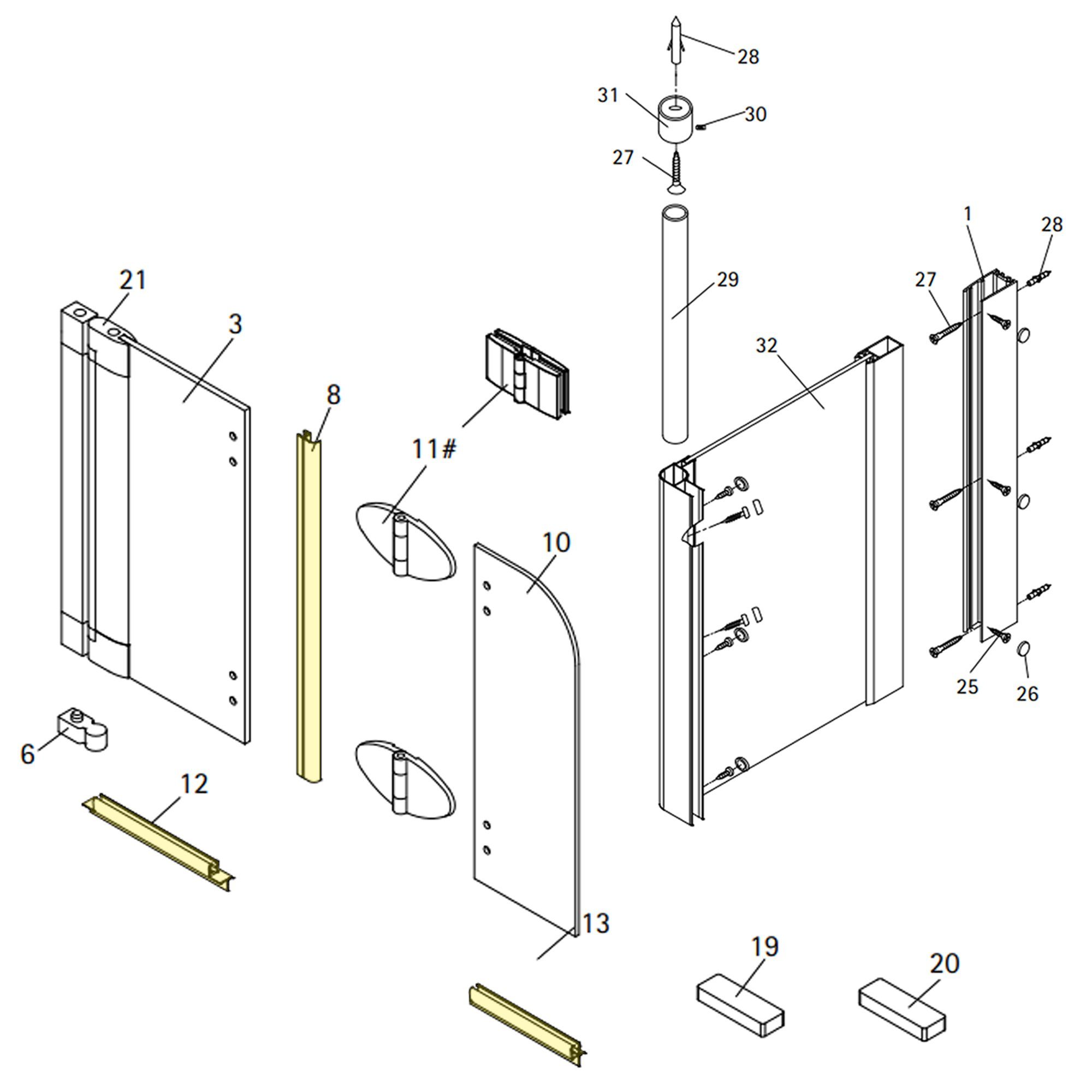 Schulte Duschdichtung Set für Schulte Badewannenaufsatz Komfort mit 5 mm starkem Glas, L: 160 cm