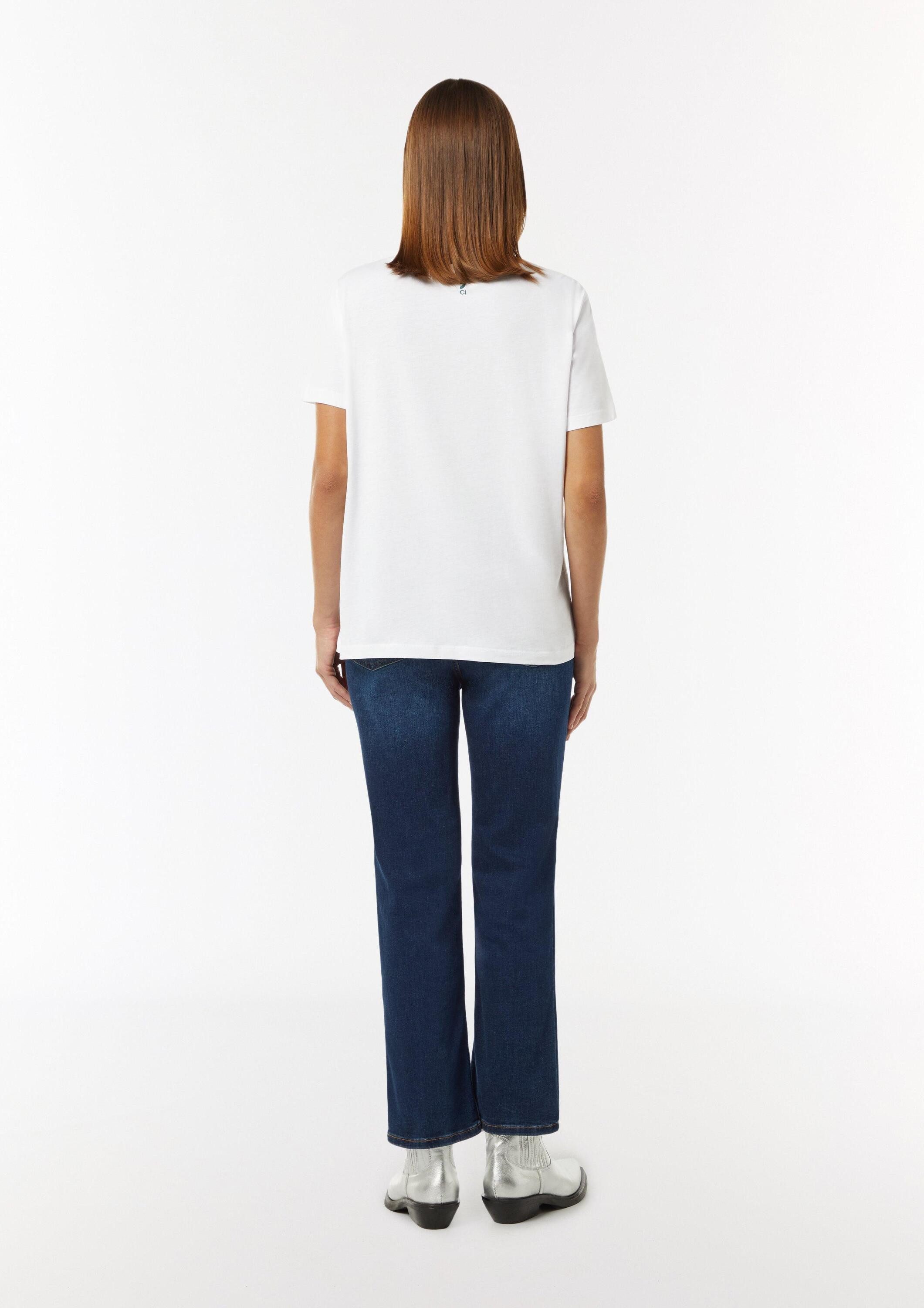 comma Kurzarmshirt T-Shirt T-Shirt mit Artwork