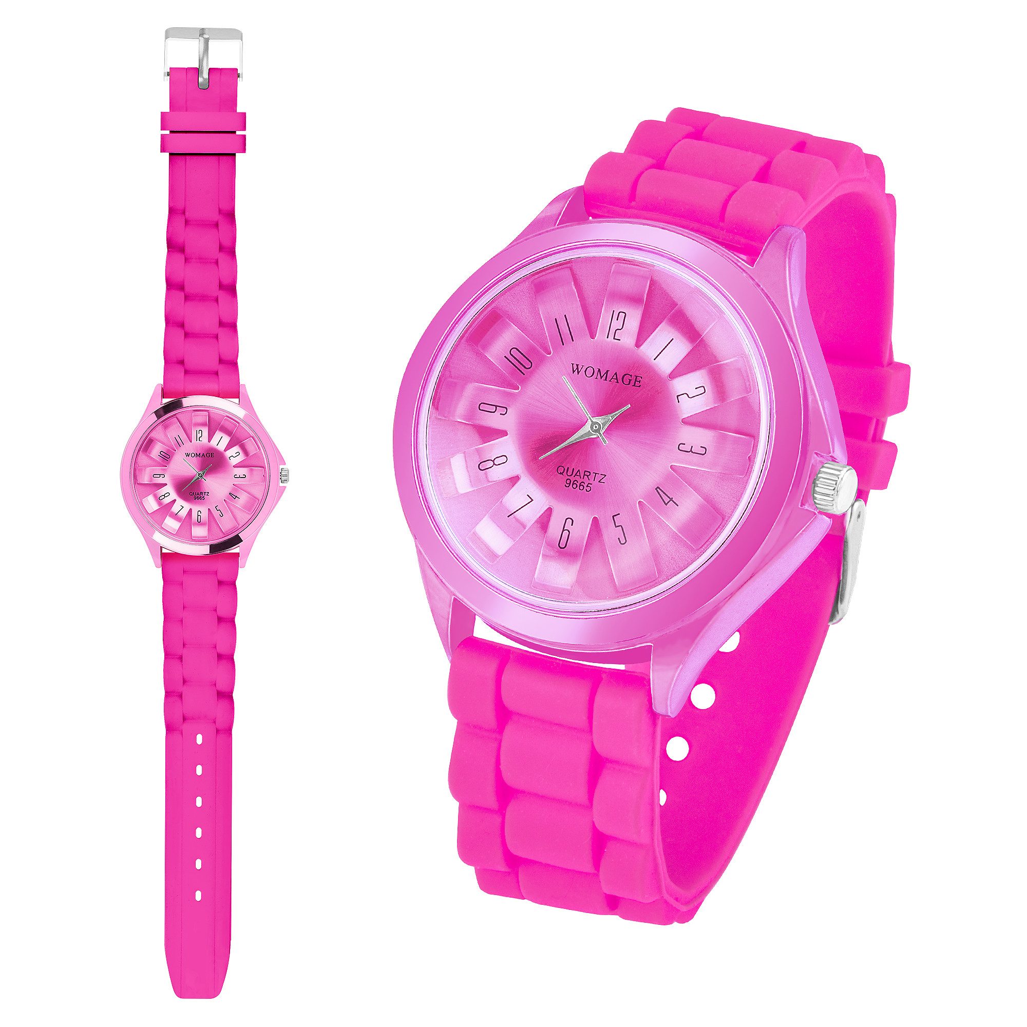 Quarzuhr Damen Silikon Armbanduhr Silikon Uhr für Frauen modern und zeitlos