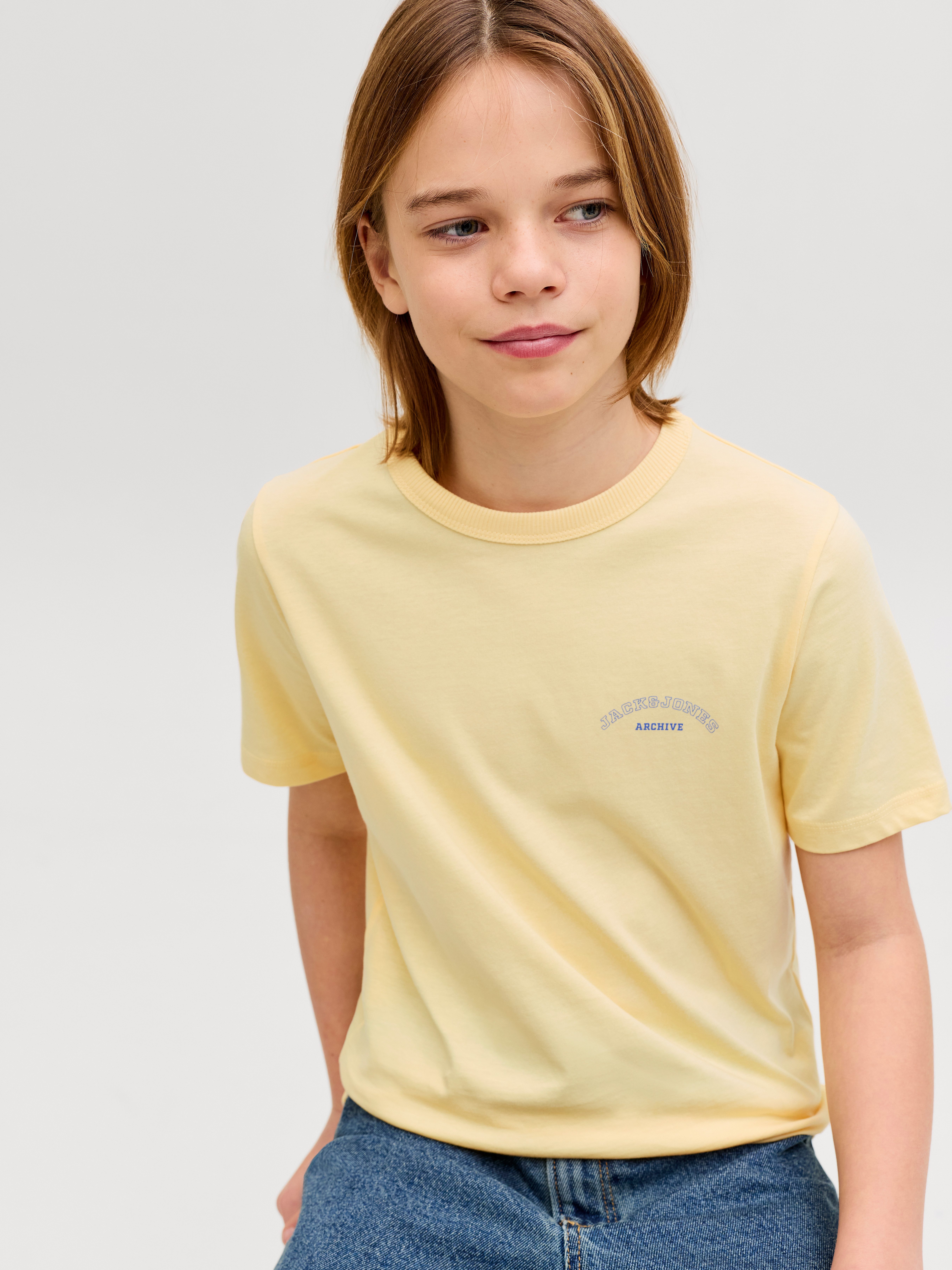 Jack & Jones Junior T-Shirt JJCOLLEGE LOGO TEE SS CREW NECK JNR mit Logoprint